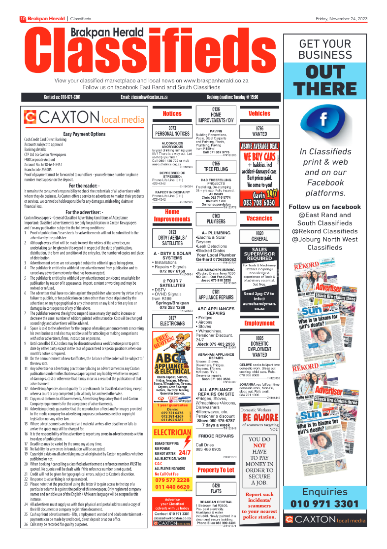 Brakpan Herald 24 November 2023 page 10