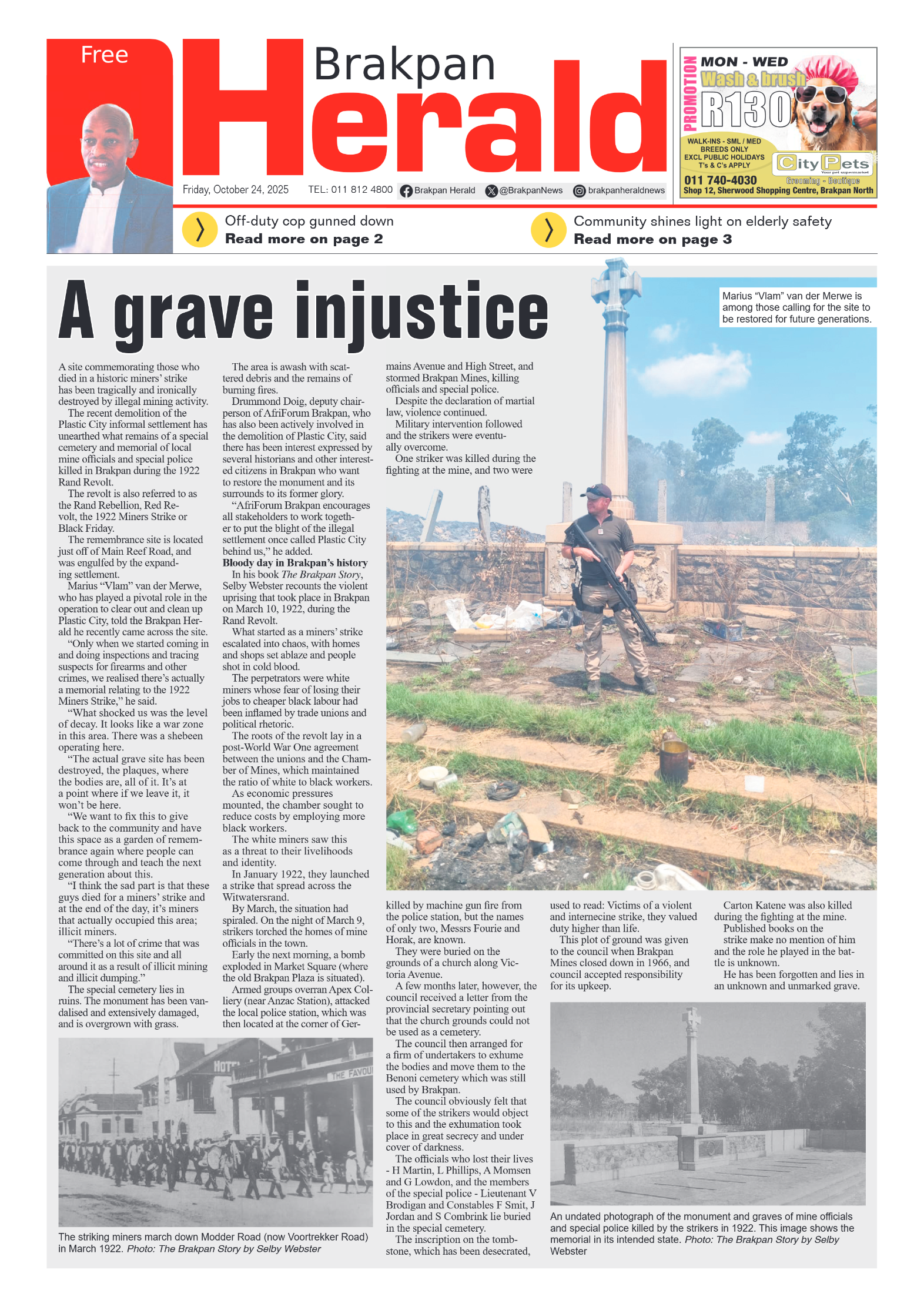 Brakpan Herald 24 October 2025 page 1