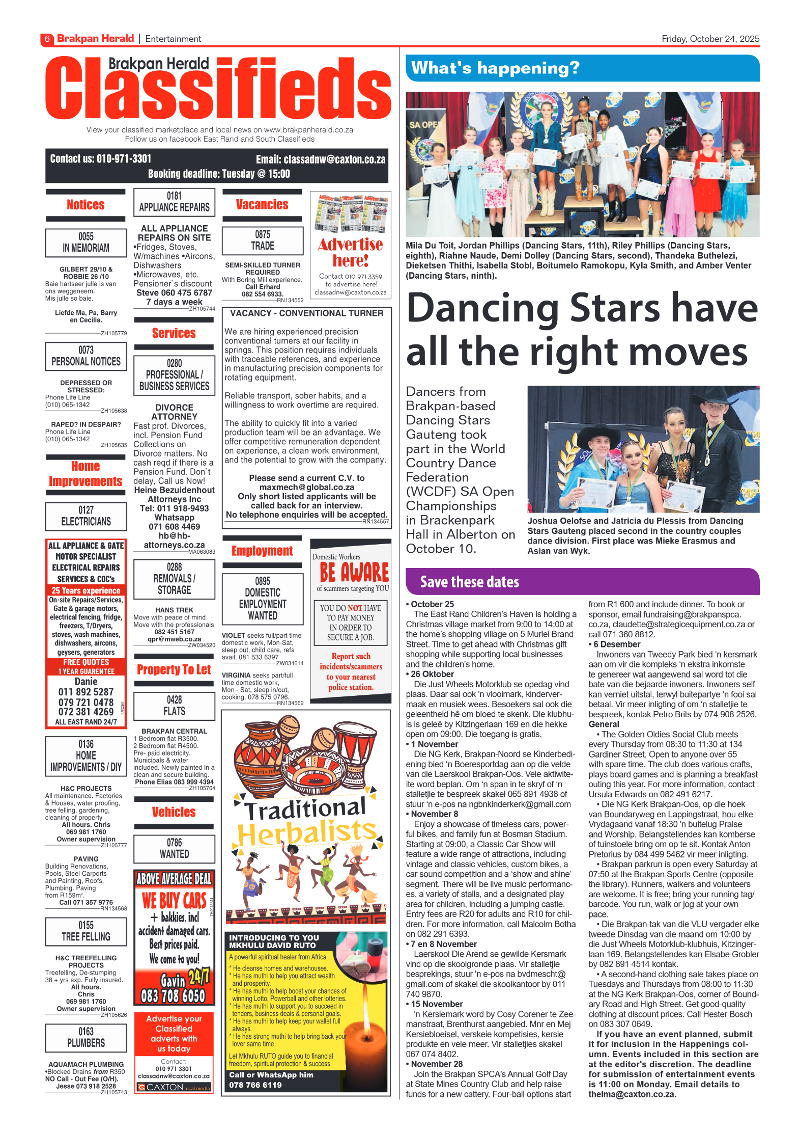 Brakpan Herald 24 October 2025 page 6