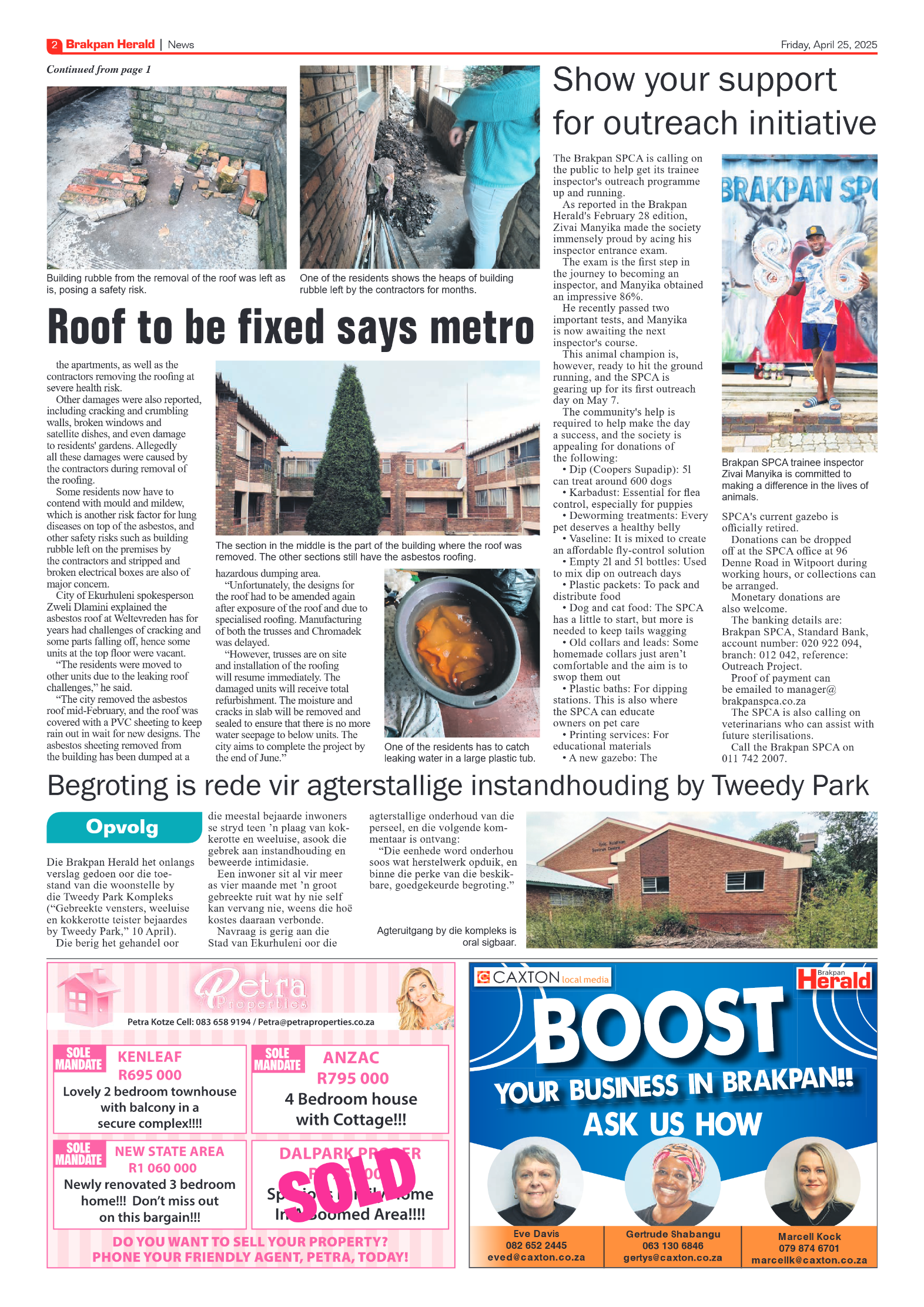 Brakpan Herald 25 April 2025 page 2