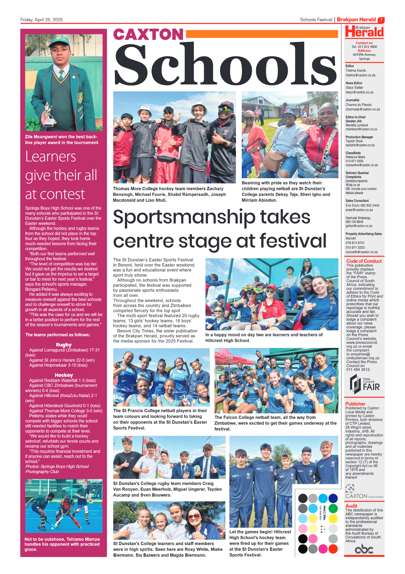 Brakpan Herald 25 April 2025 page 7