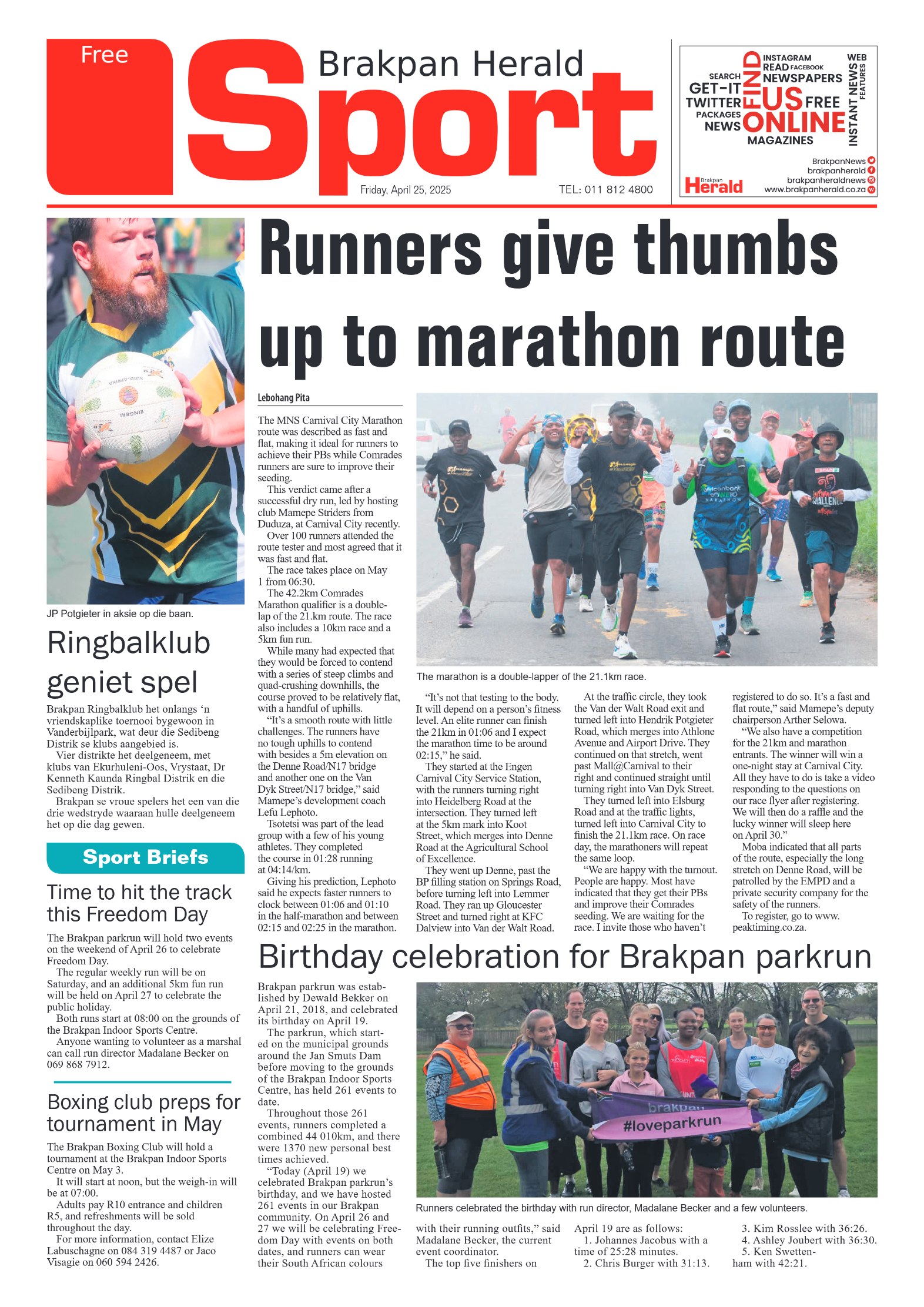 Brakpan Herald 25 April 2025 page 8