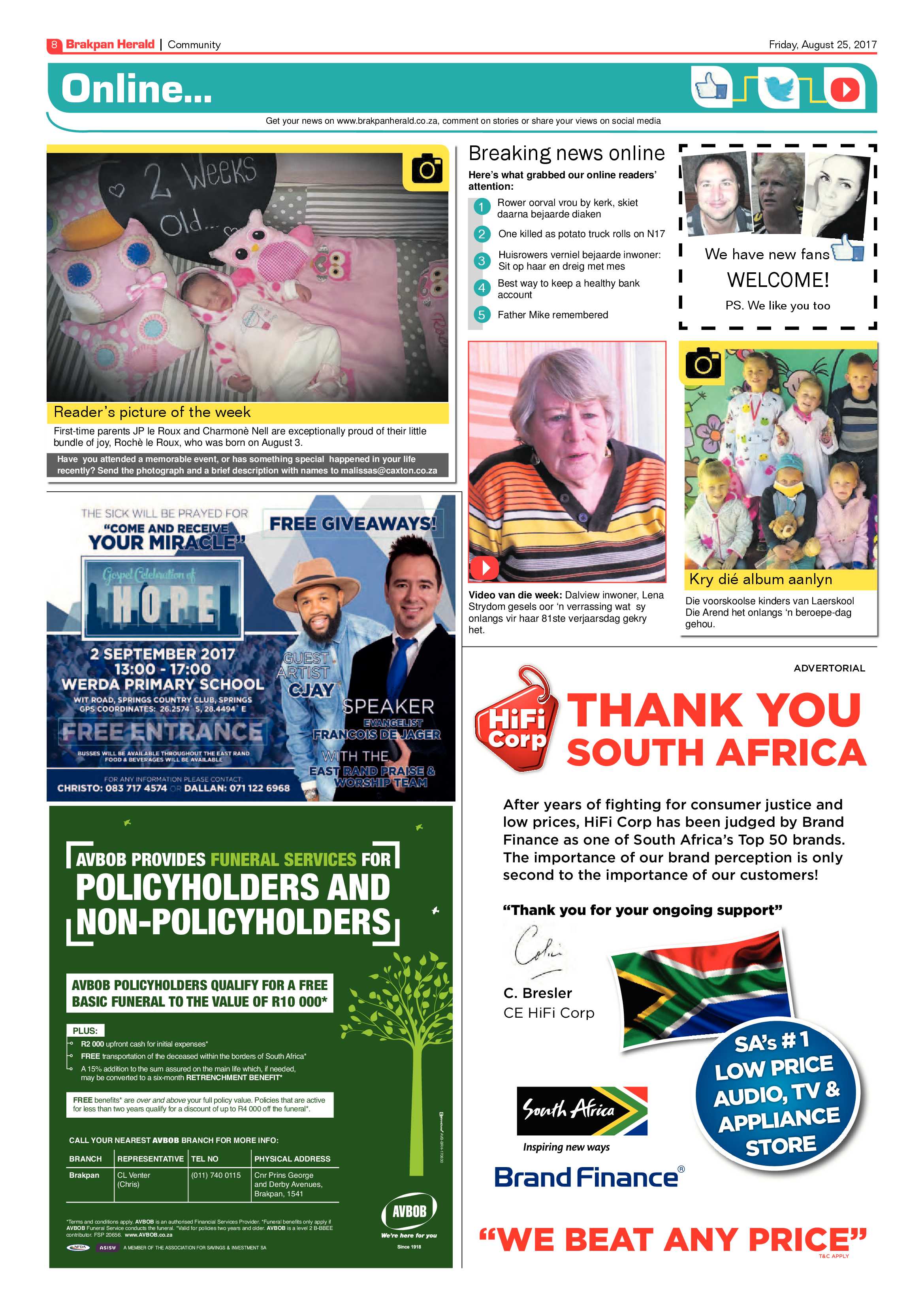 Brakpan Herald 25 August 2017 page 10