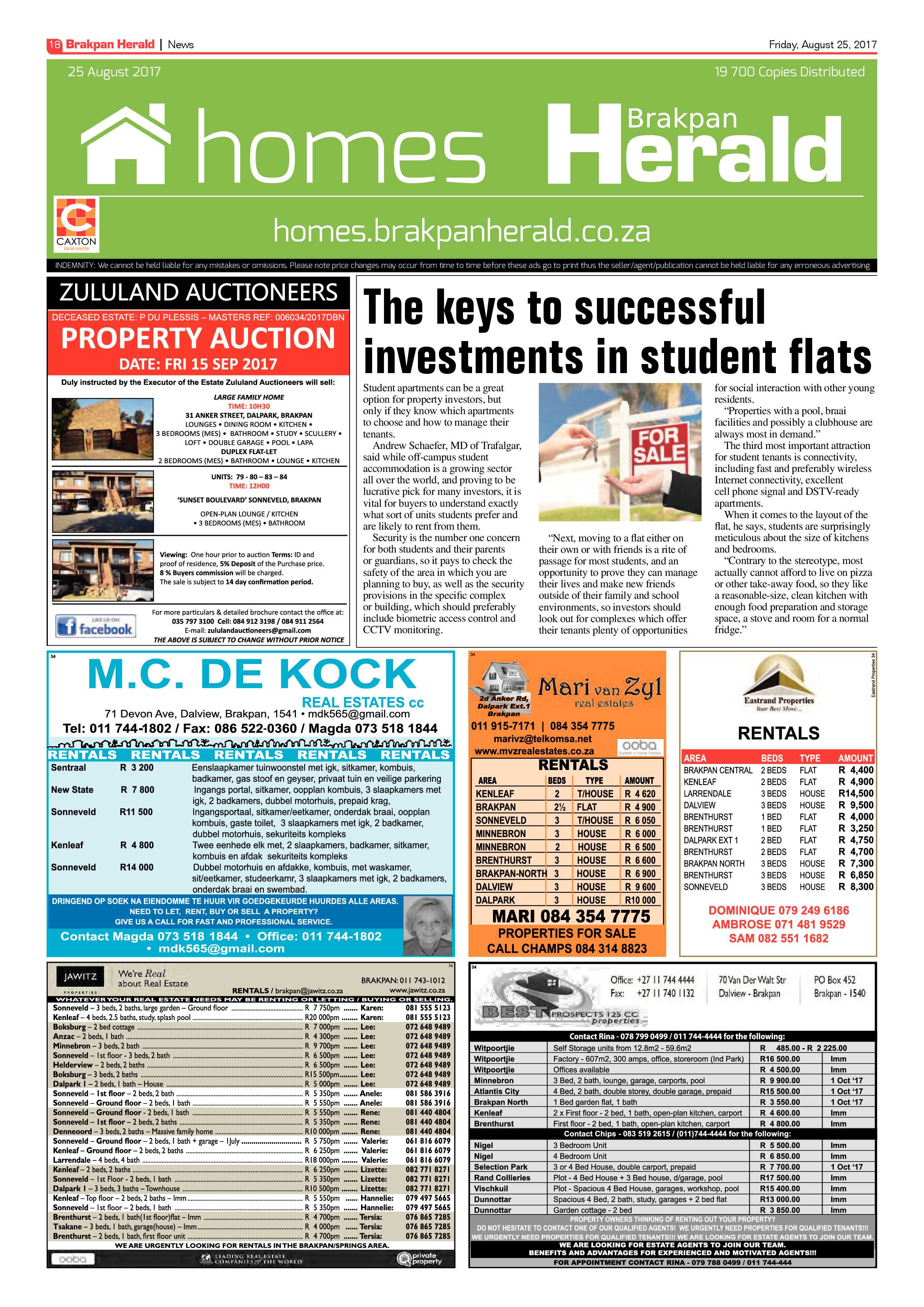 Brakpan Herald 25 August 2017 page 20