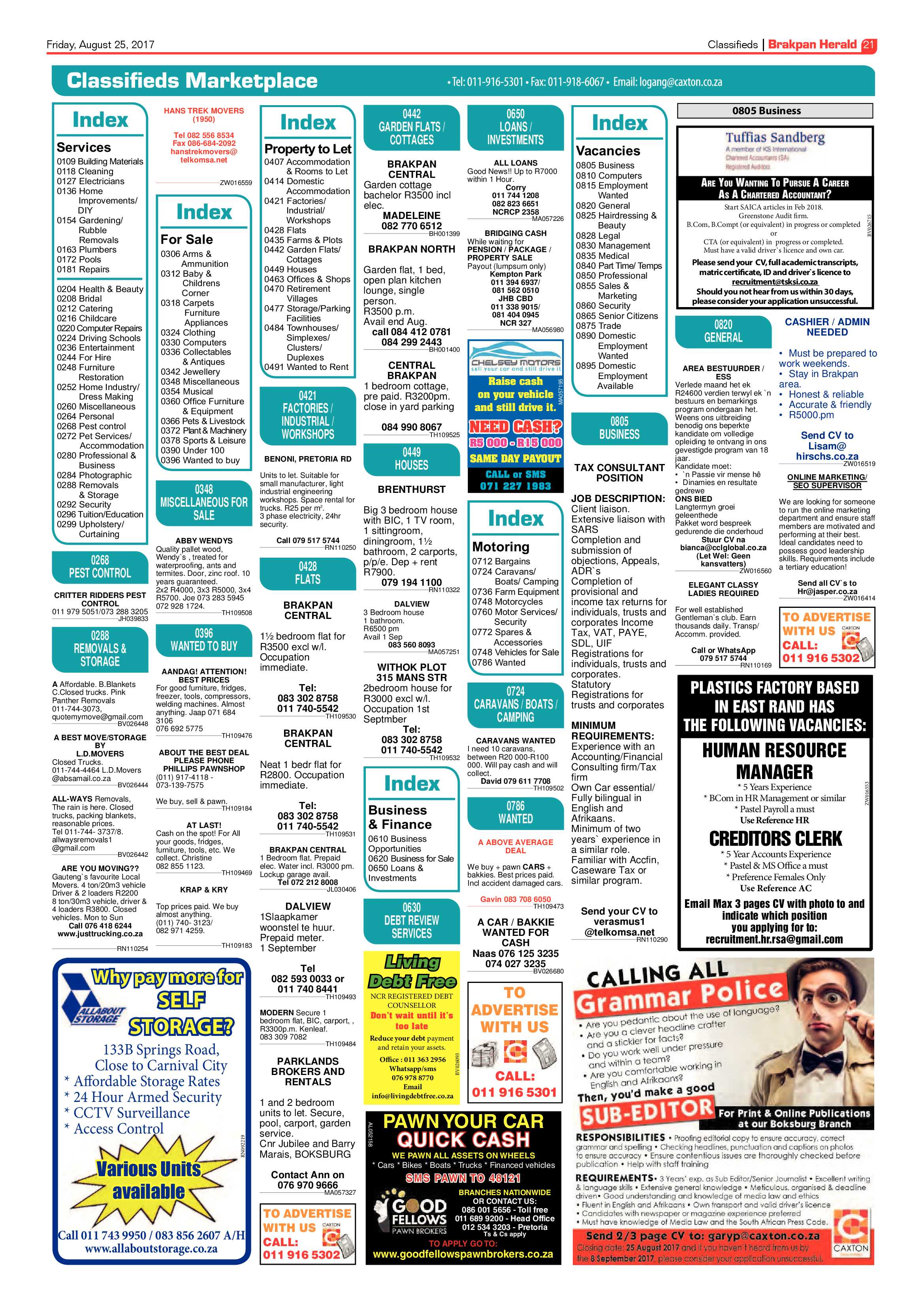 Brakpan Herald 25 August 2017 page 23