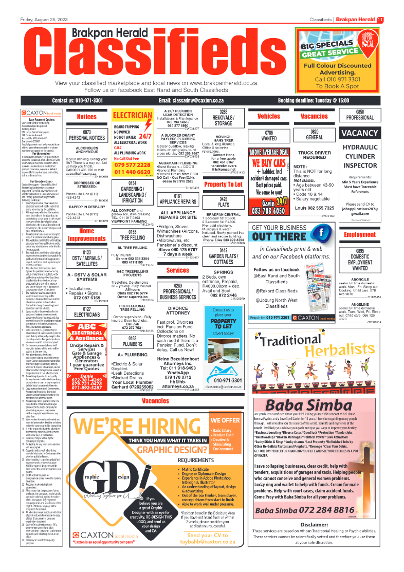 Brakpan Herald 25 August 2022 page 11
