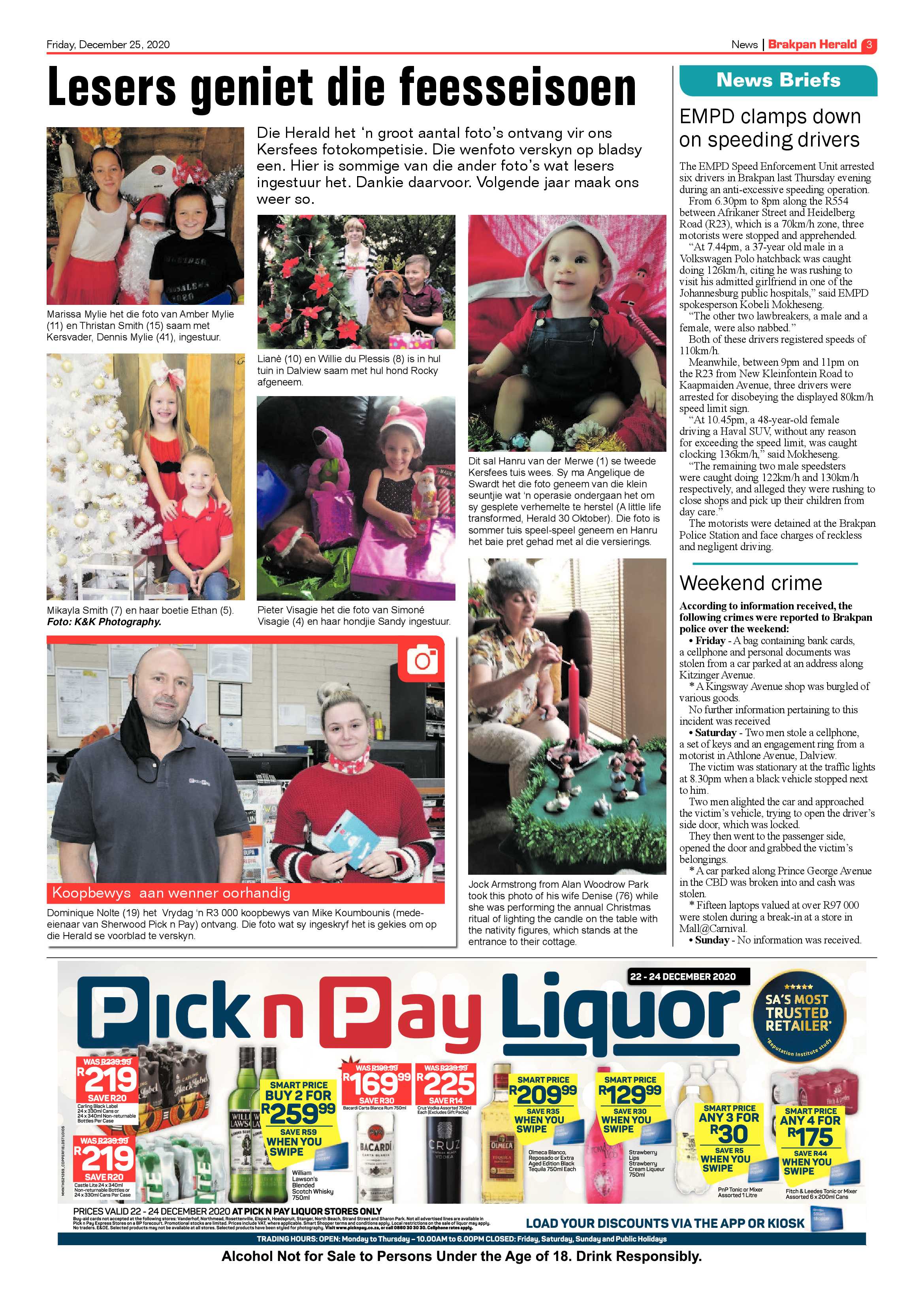 Brakpan Herald 25 December 2020 page 3