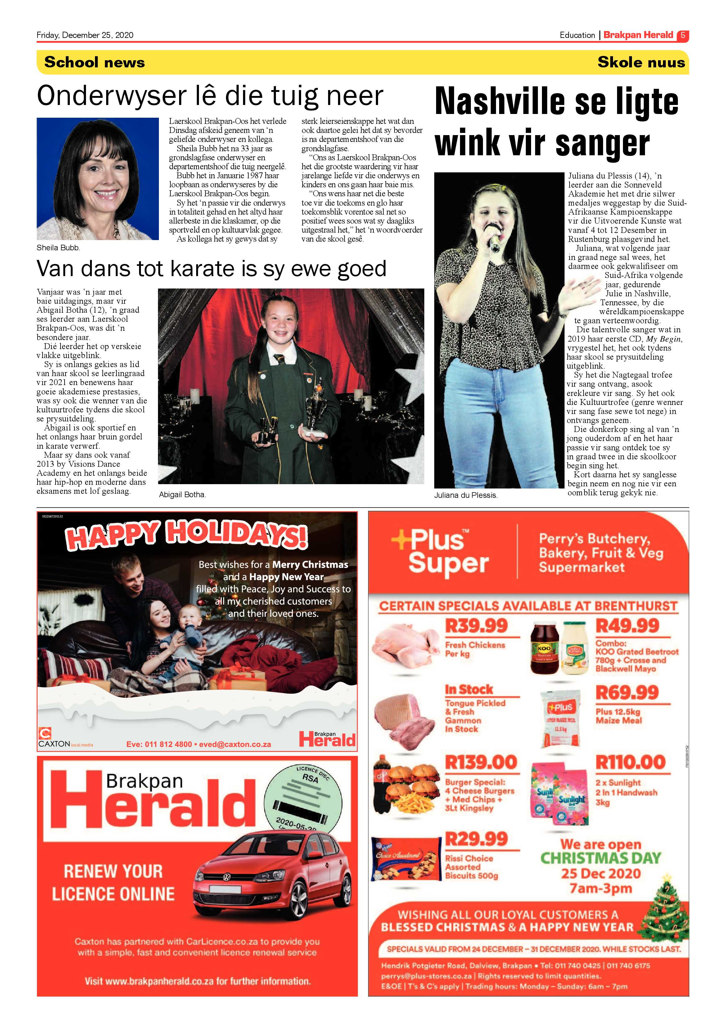 Brakpan Herald 25 December 2020 page 5