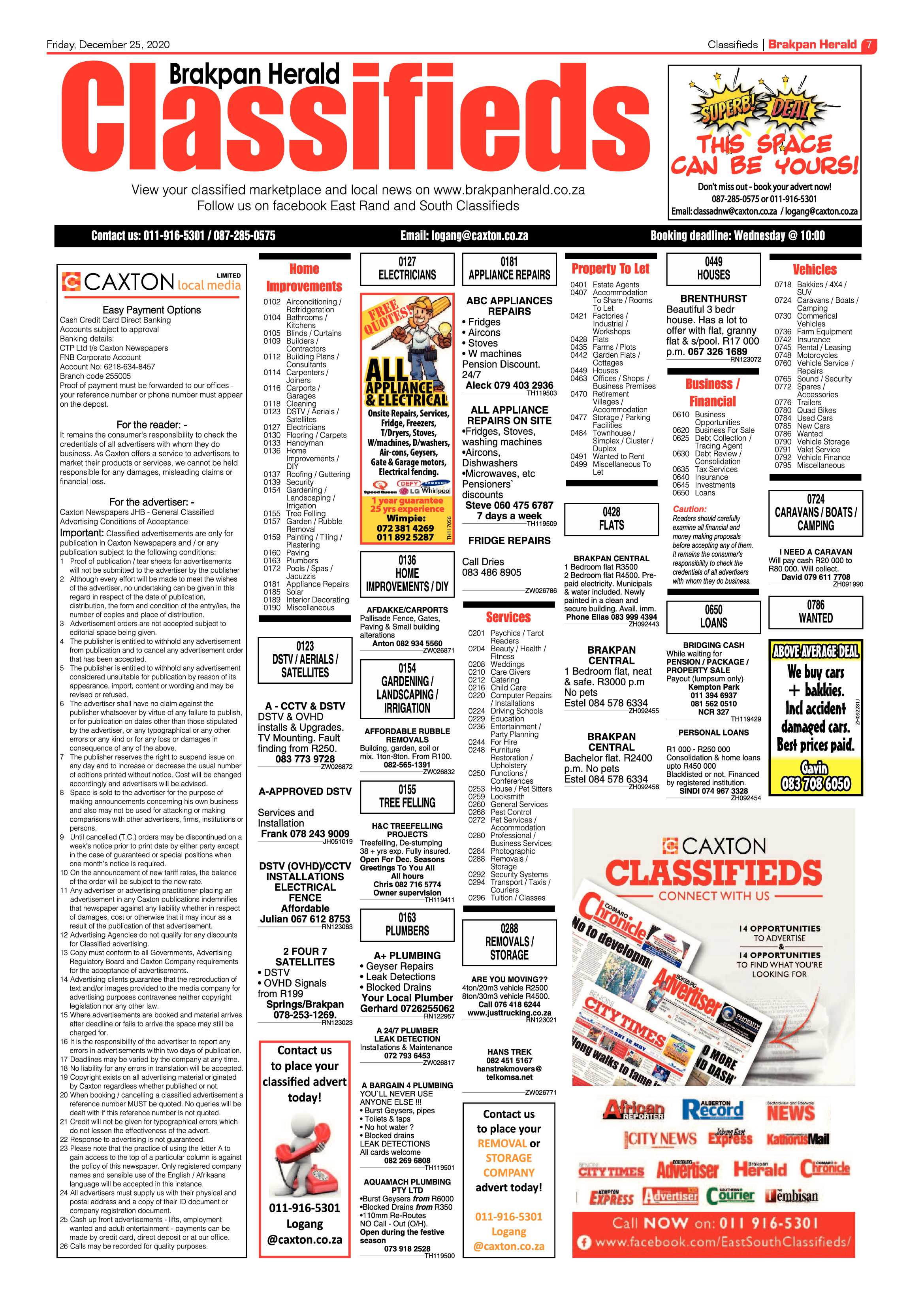 Brakpan Herald 25 December 2020 page 7
