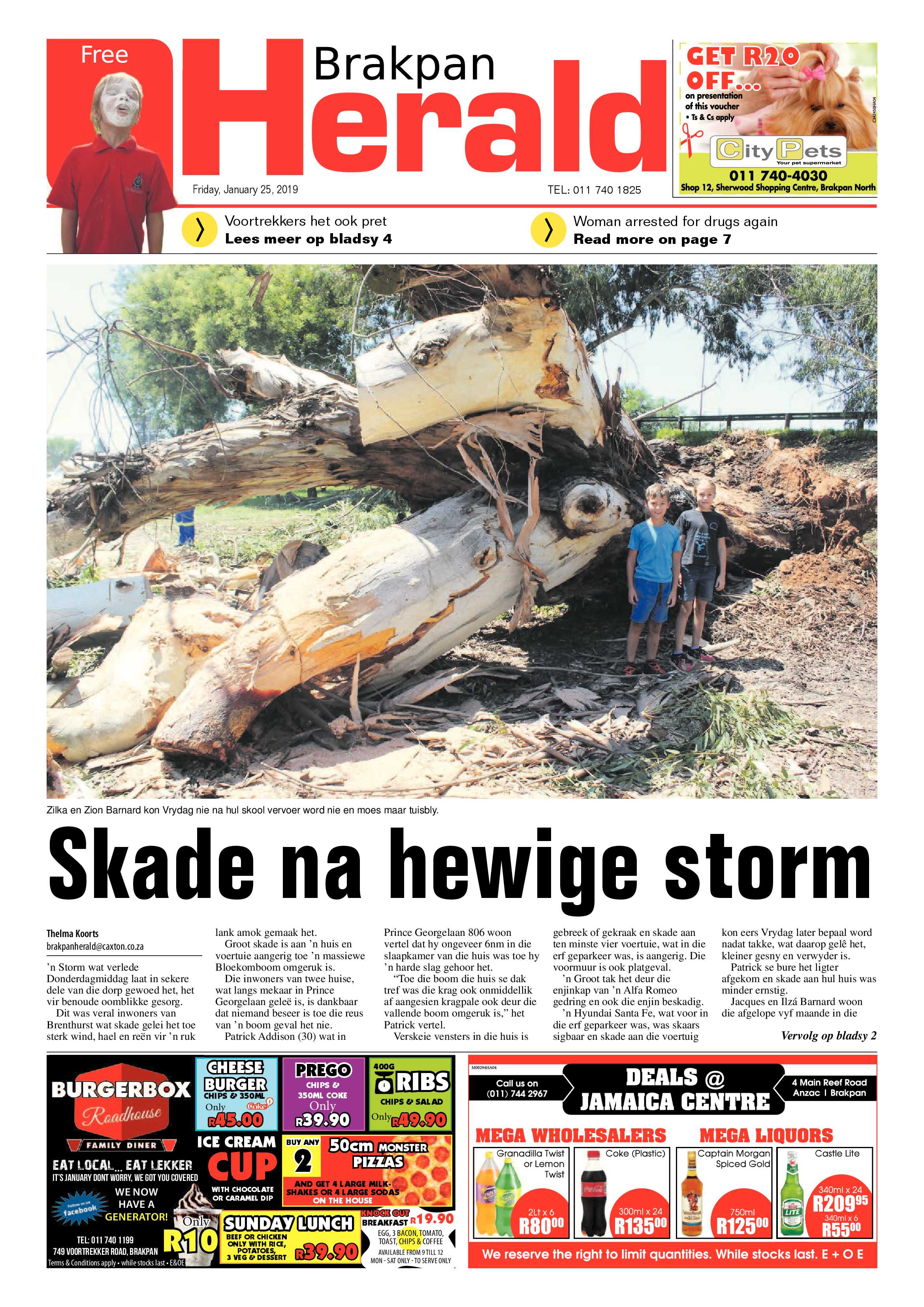 Brakpan Herald 25 January 2019 page 1