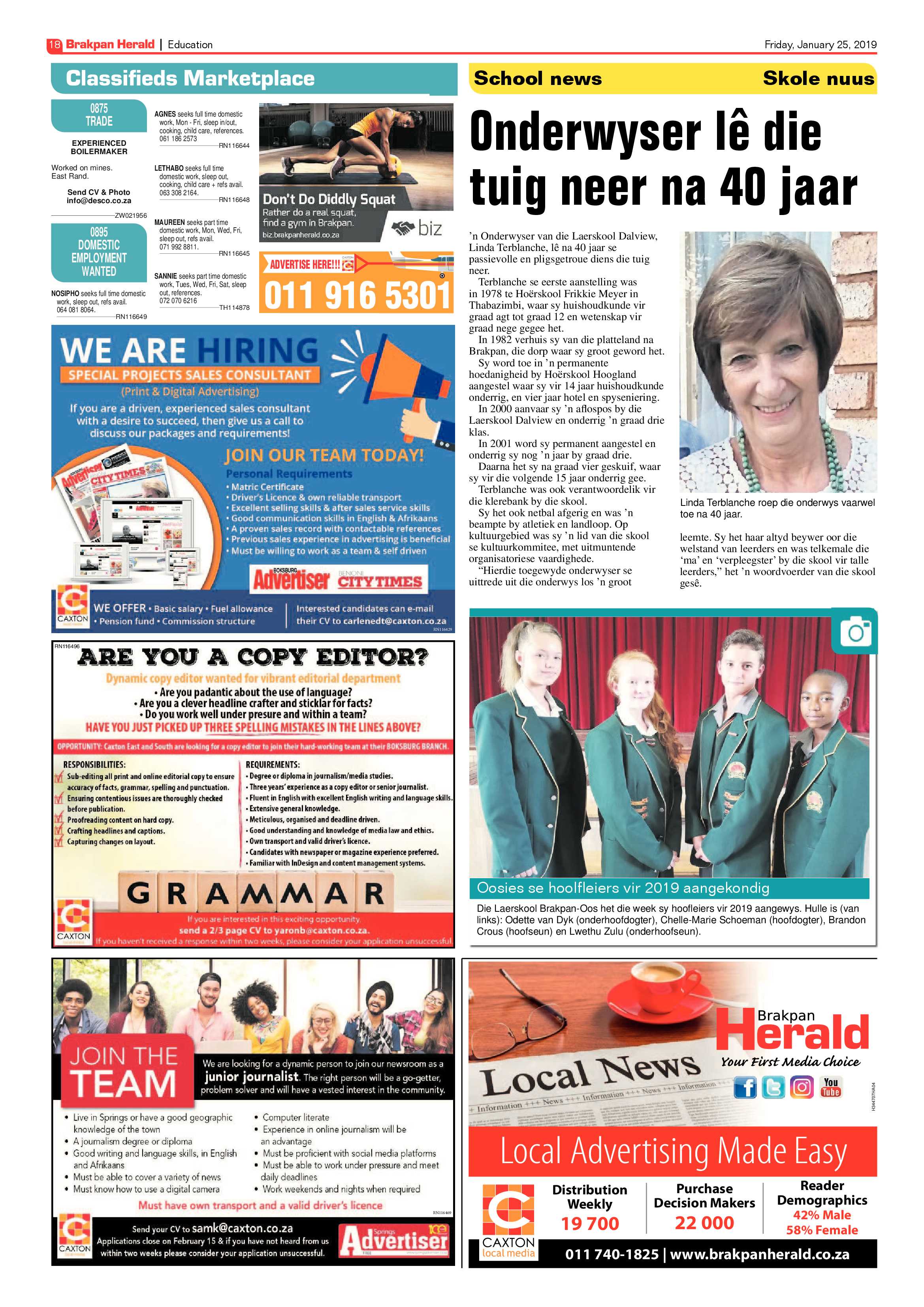 Brakpan Herald 25 January 2019 page 18