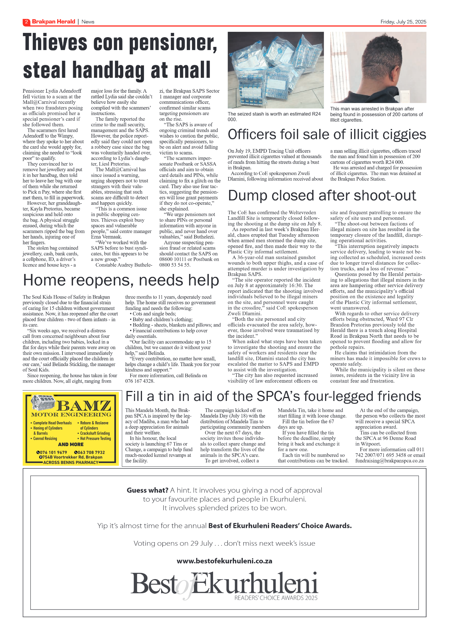 Brakpan Herald 25 July 2025 page 2