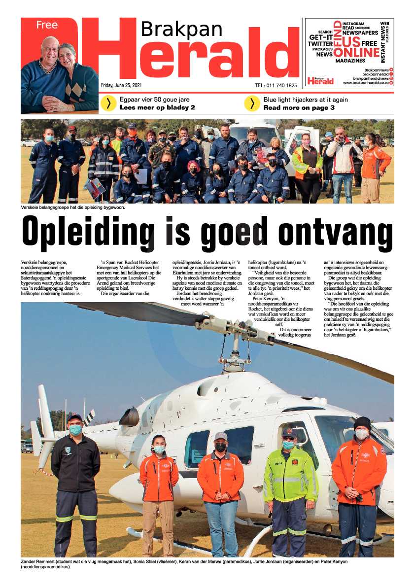 Brakpan Herald 25 June 2021 page 1