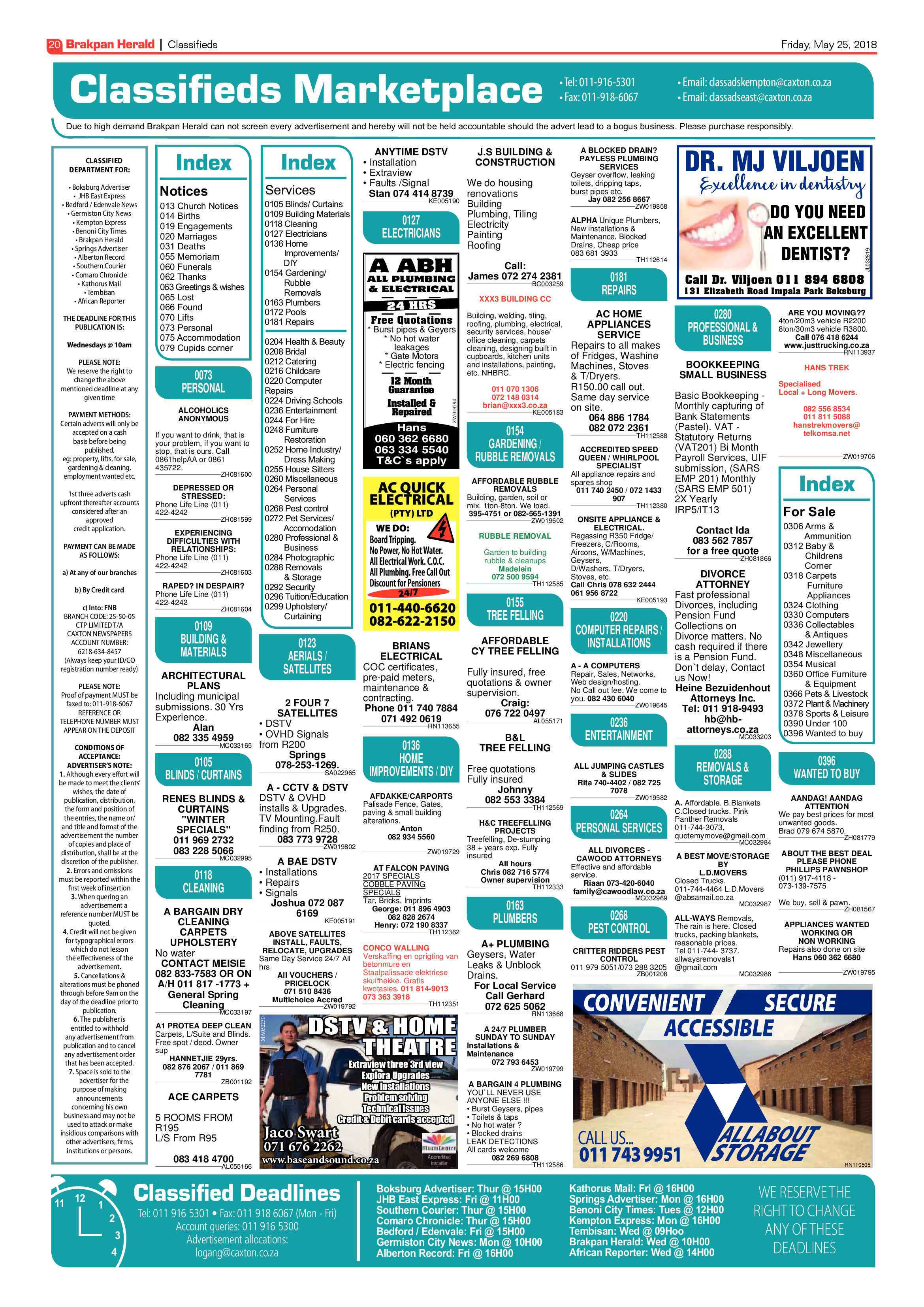 Brakpan Herald 25 May 2018 page 20