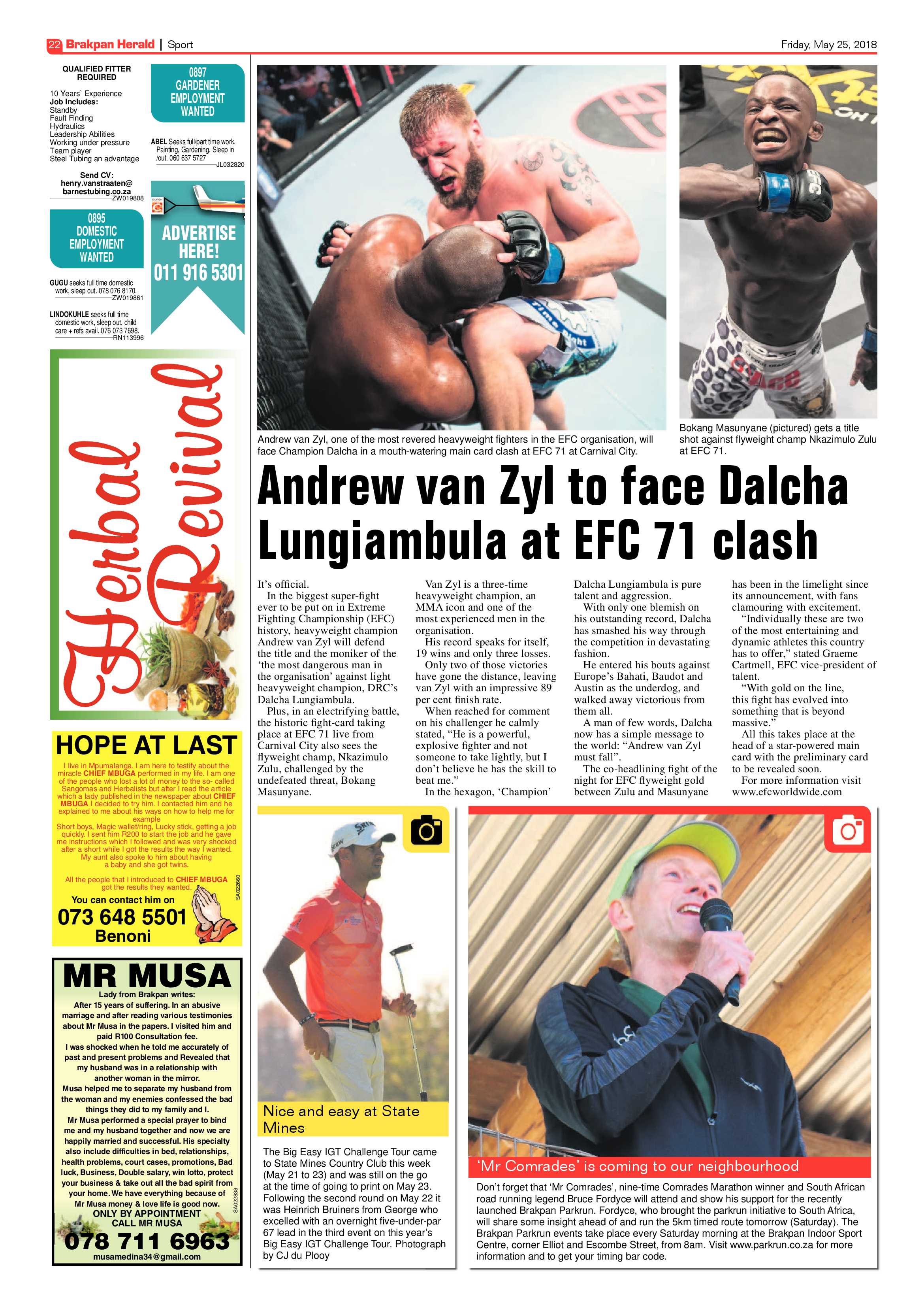 Brakpan Herald 25 May 2018 page 22