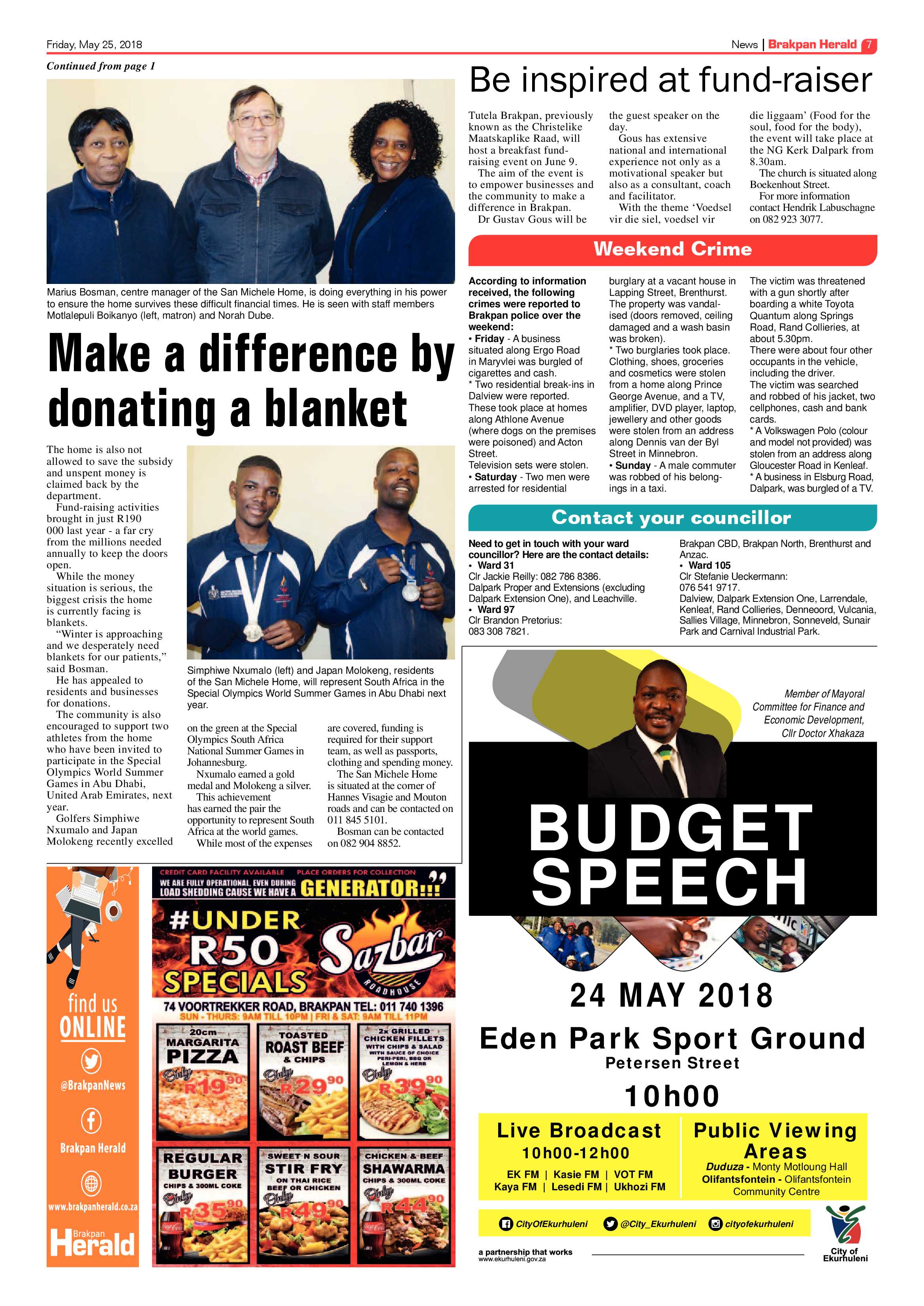 Brakpan Herald 25 May 2018 page 7