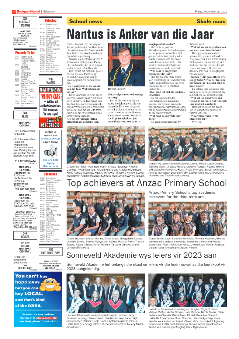 Brakpan Herald 25 Nov 2022 page 14