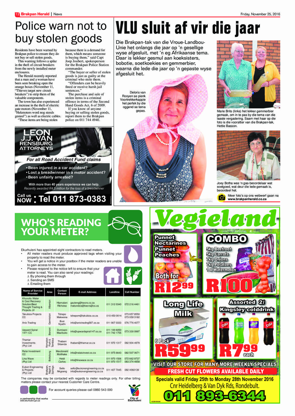 Brakpan Herald 25 November 2016 page 12