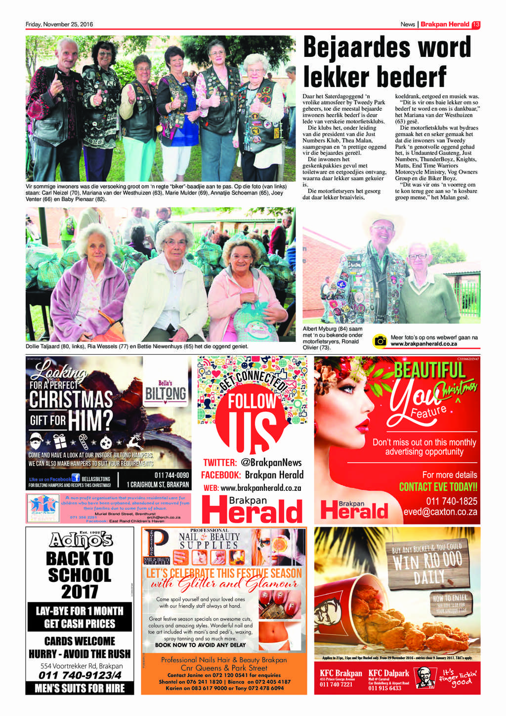 Brakpan Herald 25 November 2016 page 13