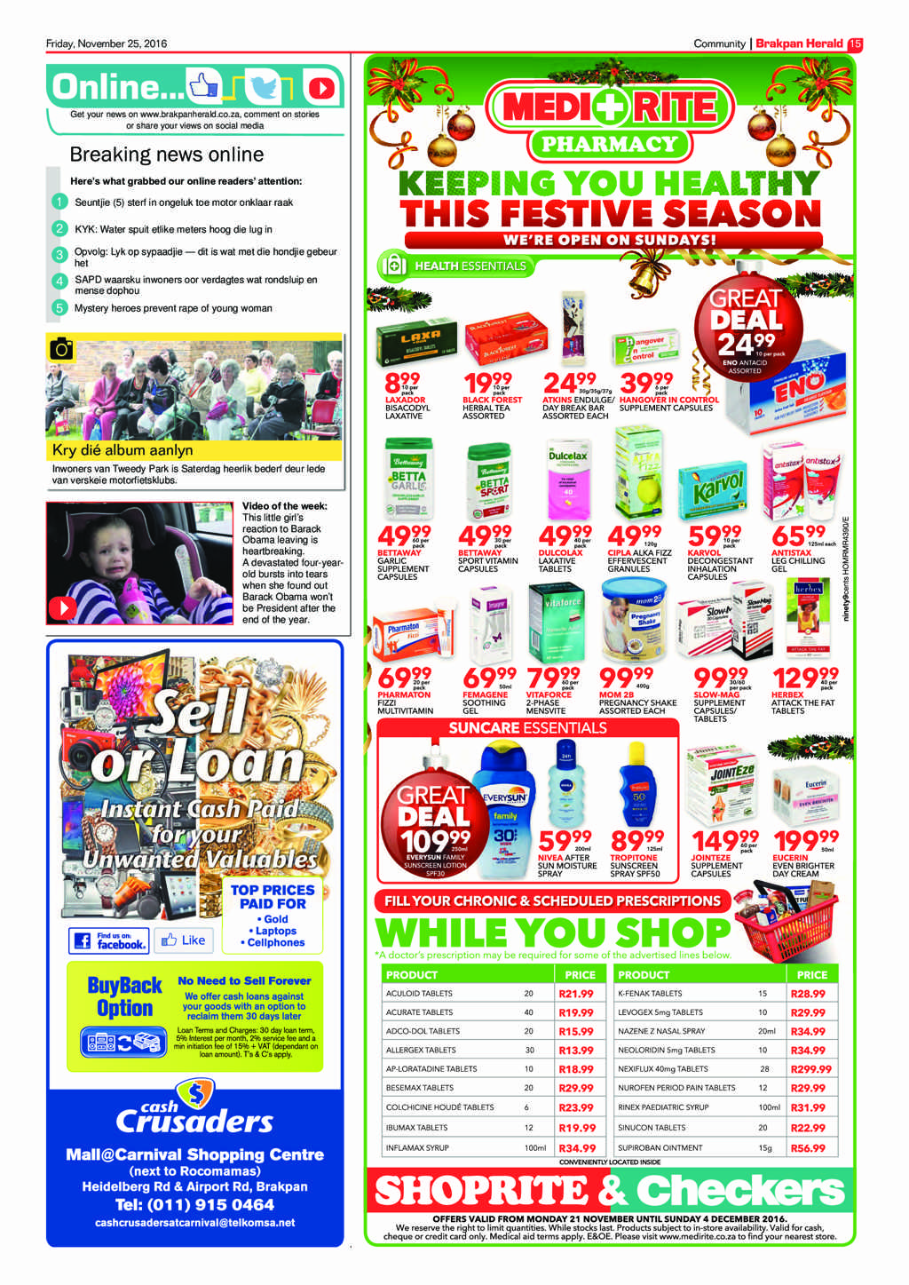 Brakpan Herald 25 November 2016 page 15