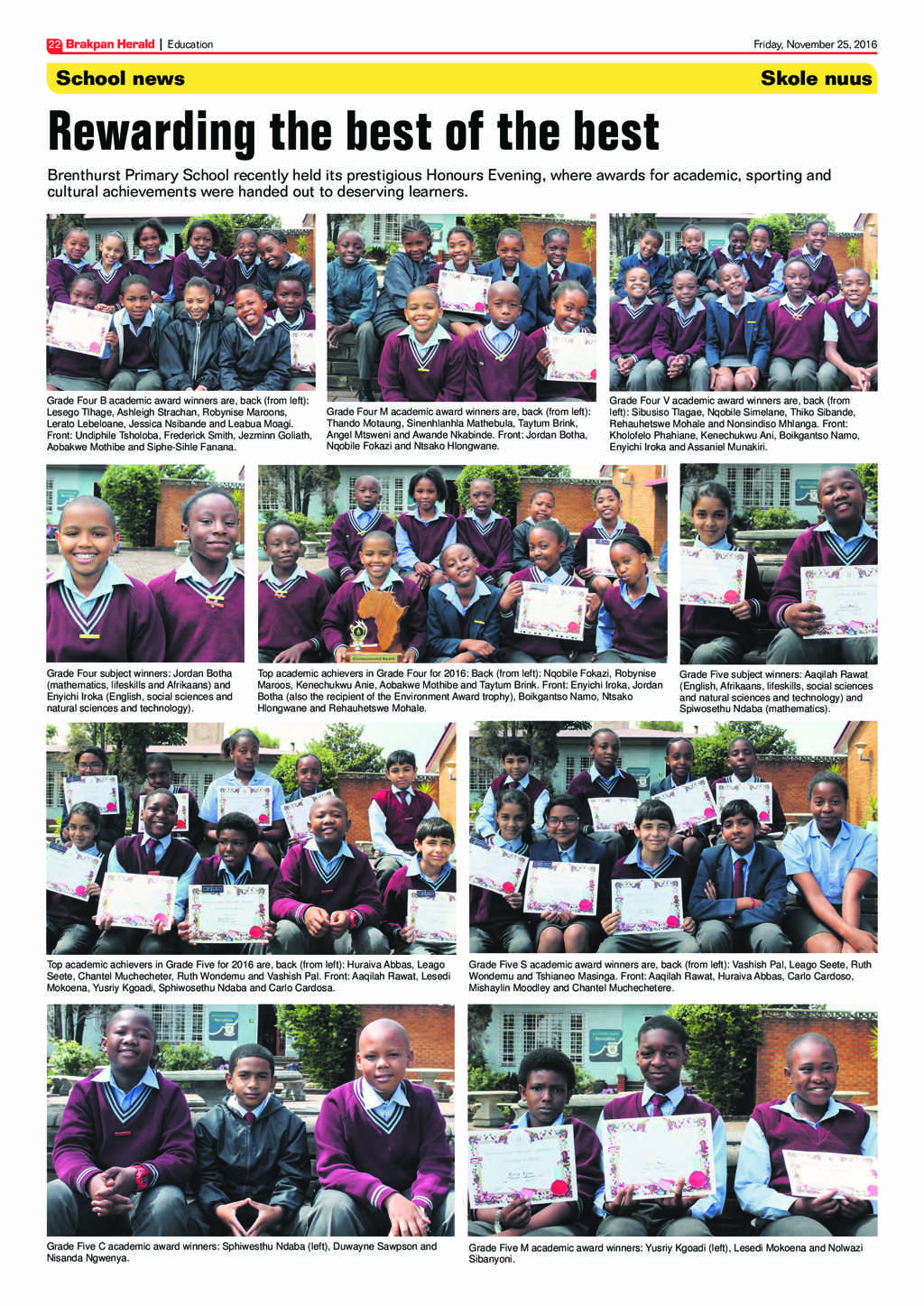 Brakpan Herald 25 November 2016 page 22