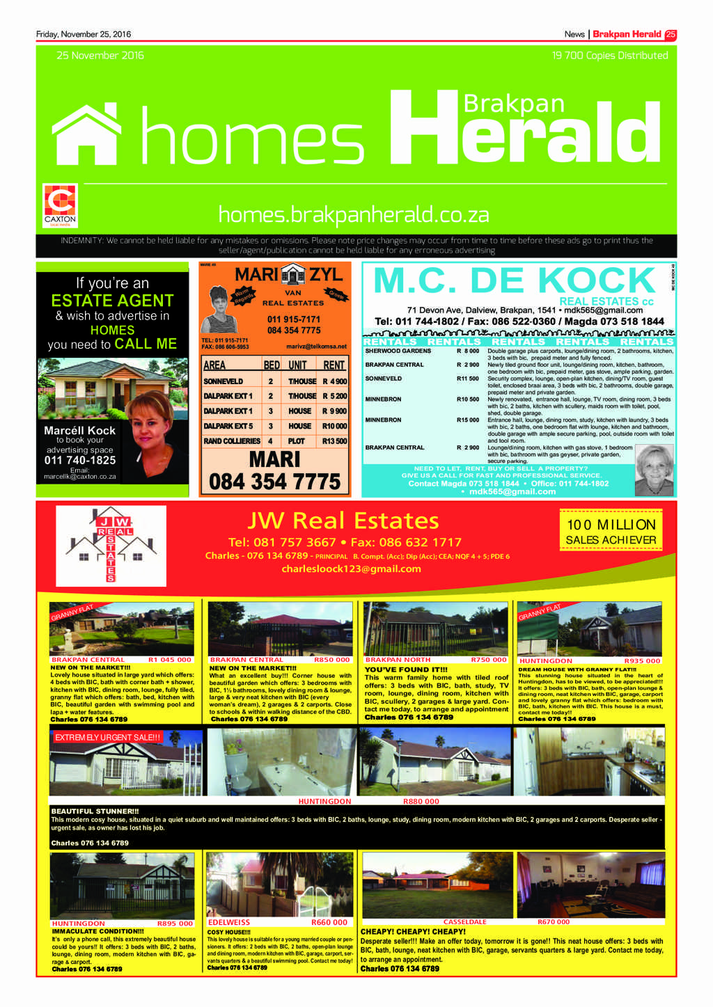 Brakpan Herald 25 November 2016 page 25