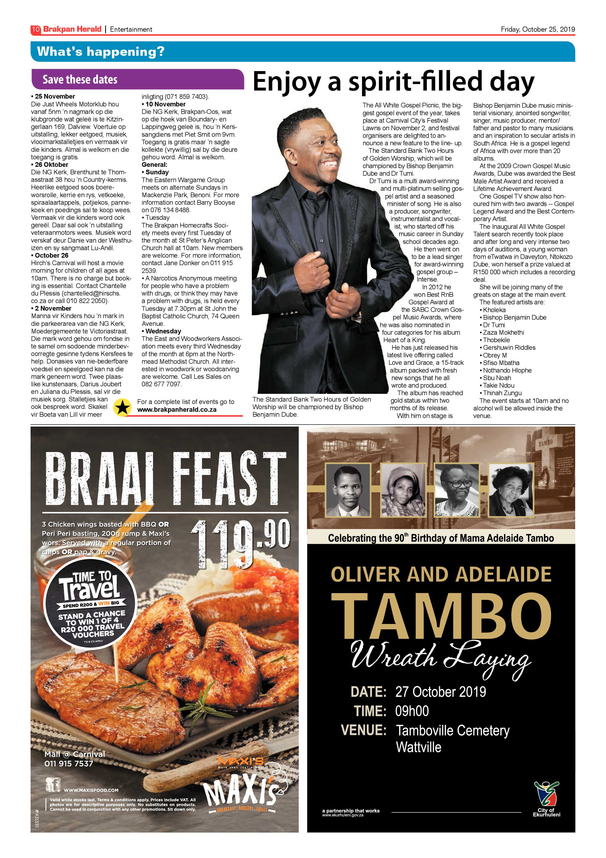 Brakpan Herald 25 October 2019 page 10