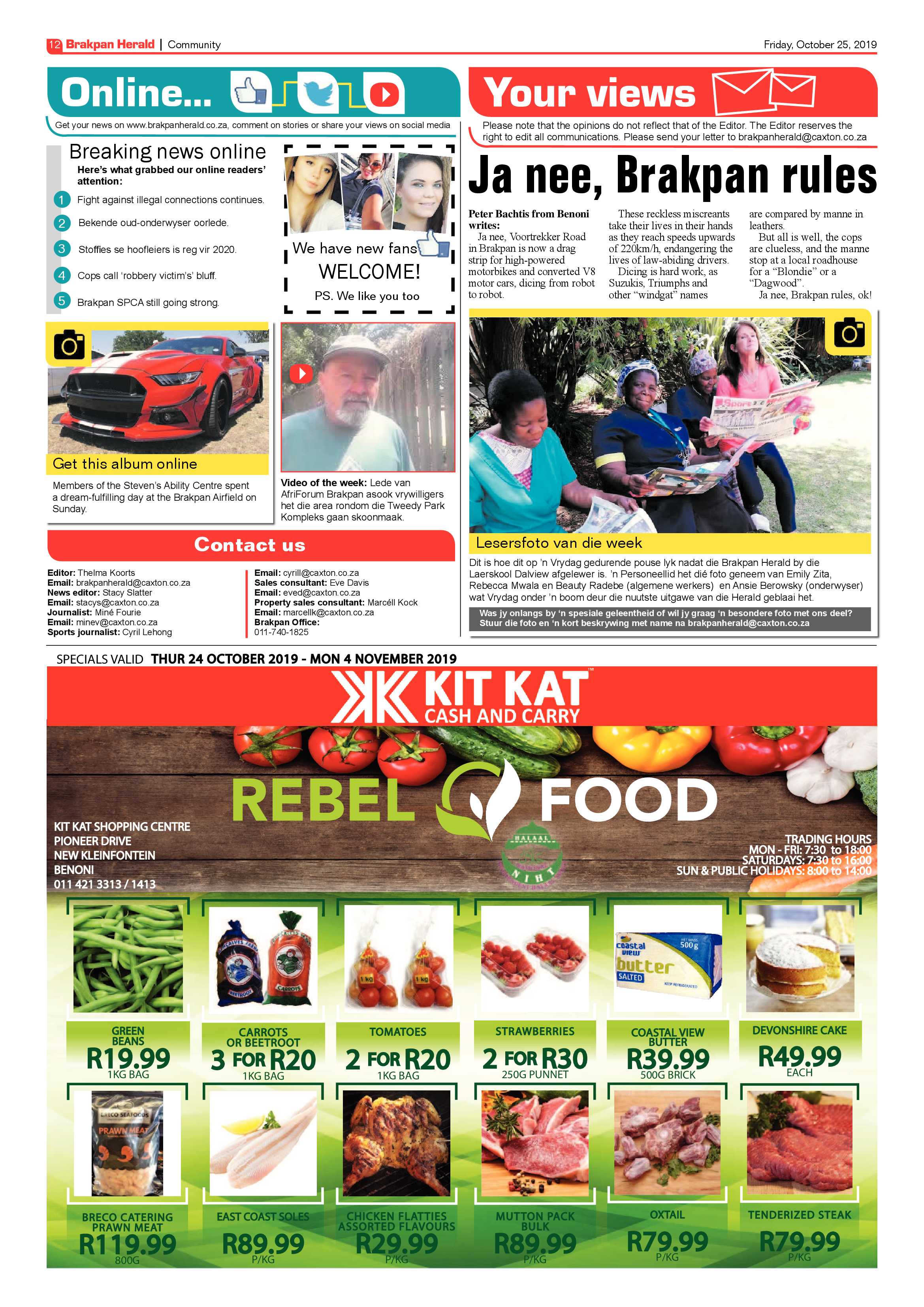 Brakpan Herald 25 October 2019 page 12