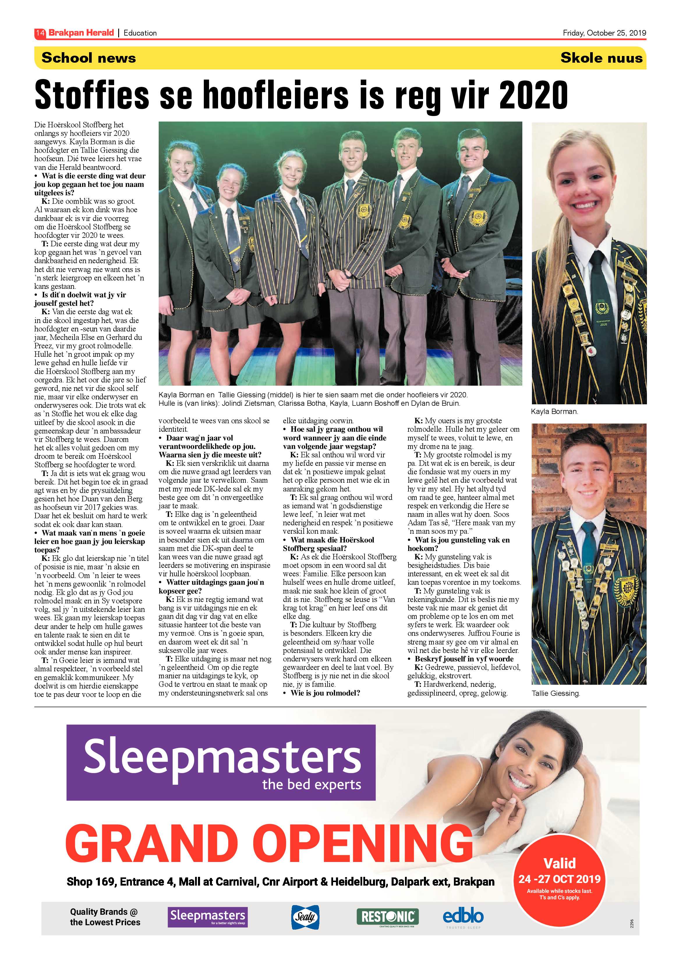 Brakpan Herald 25 October 2019 page 14