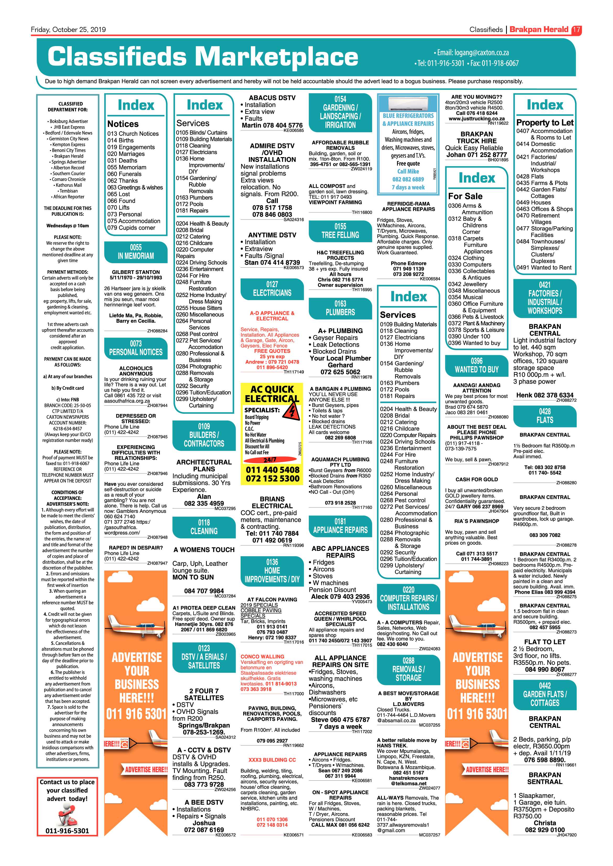 Brakpan Herald 25 October 2019 page 17