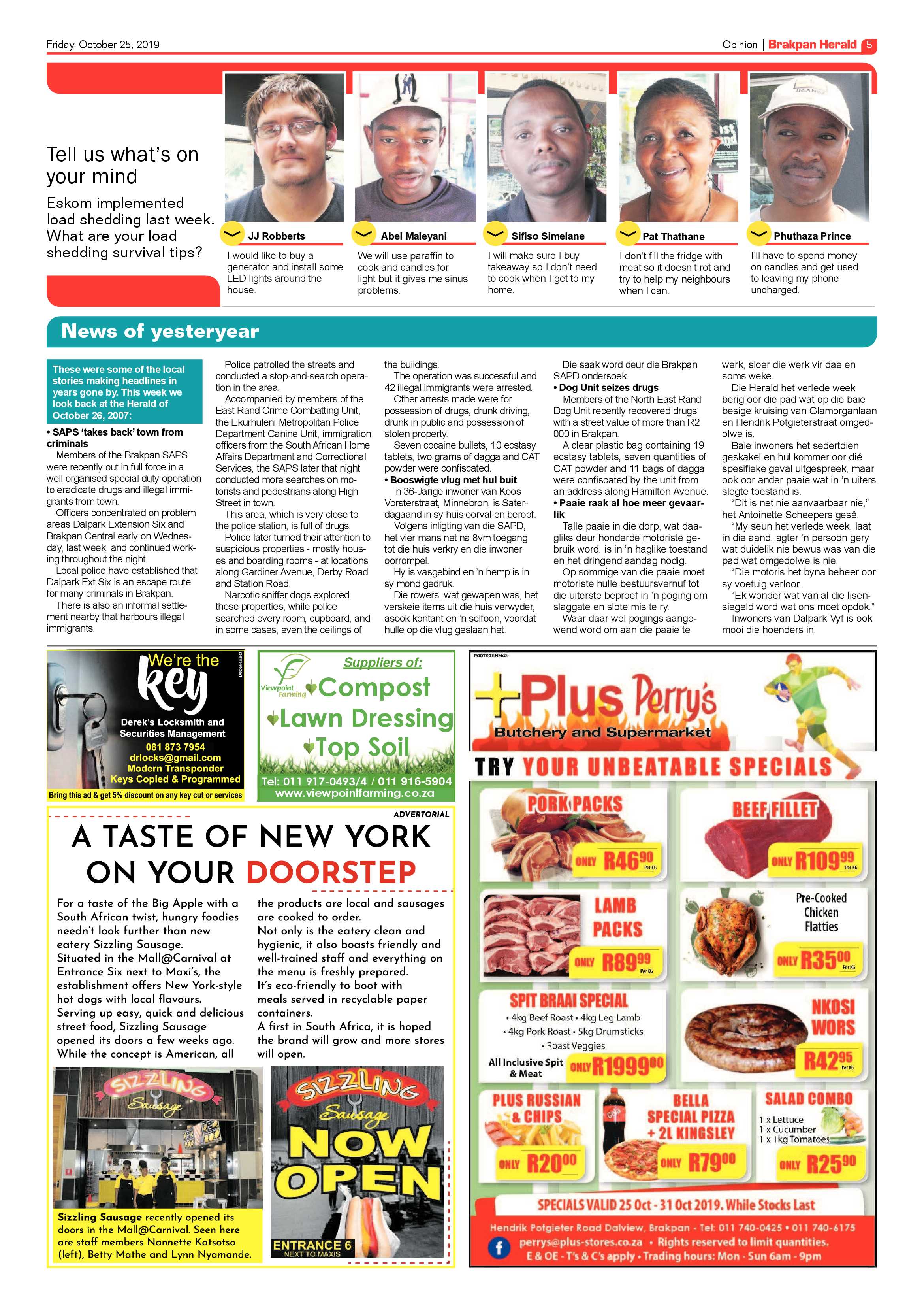 Brakpan Herald 25 October 2019 page 5