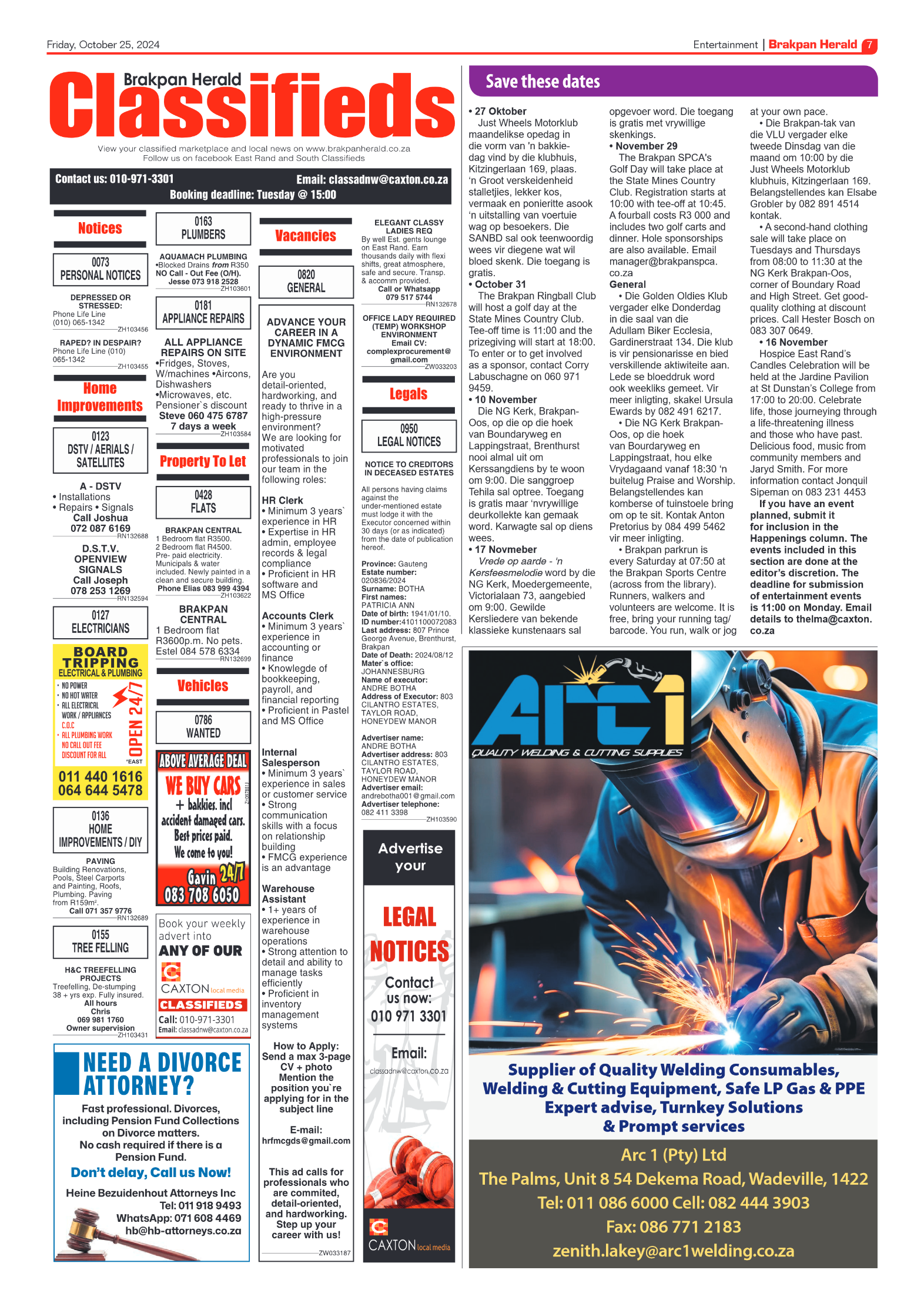 Brakpan Herald 25 October 2024 page 7