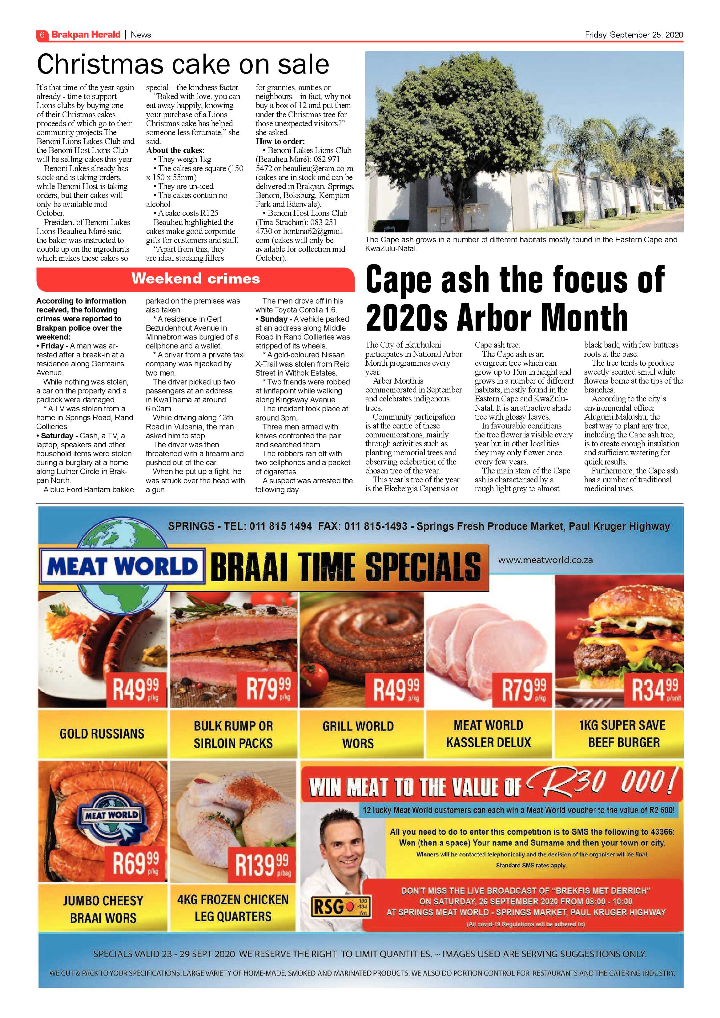 Brakpan Herald 25 September 2020 page 6