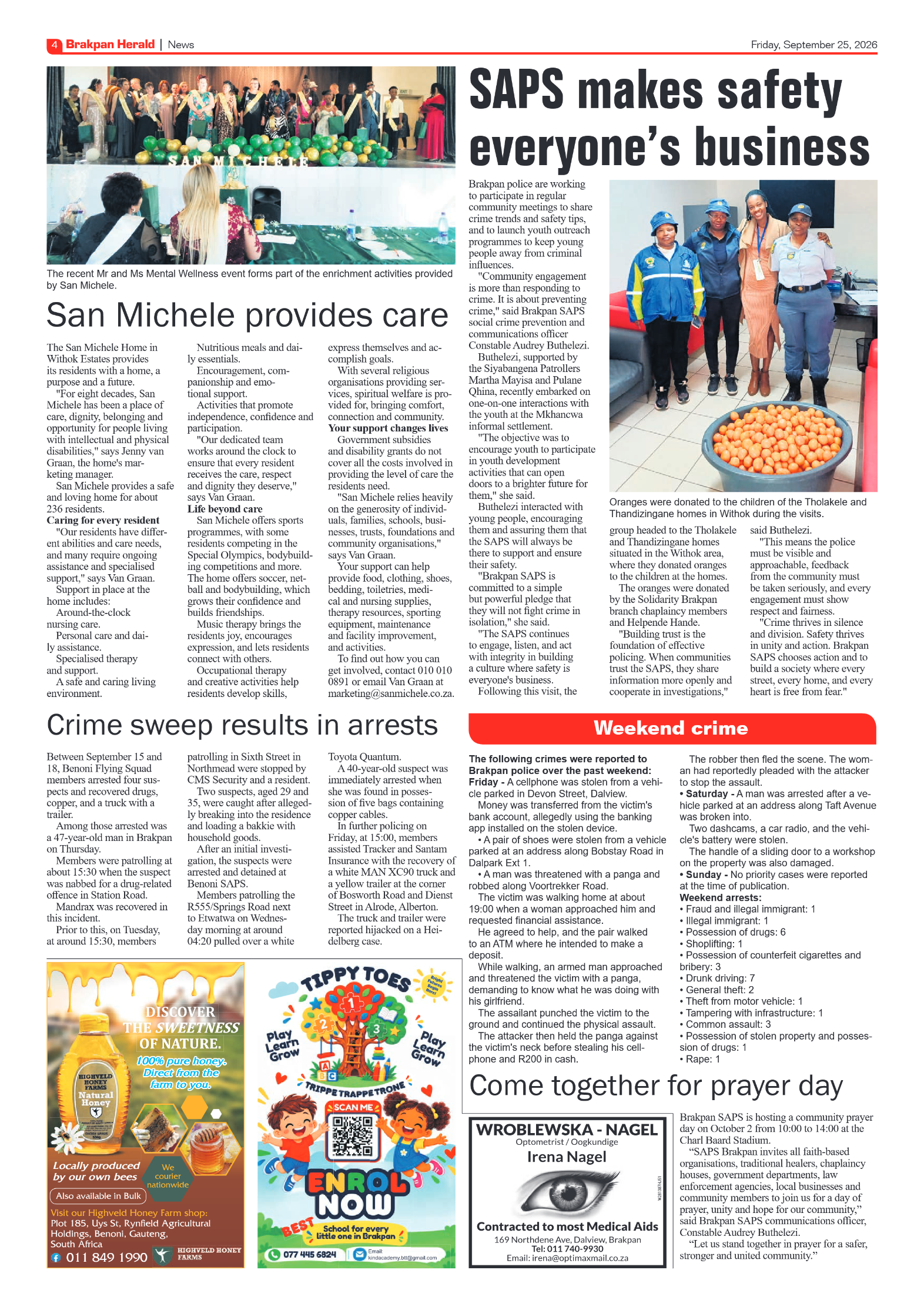 Brakpan Herald 25 September 2026 page 4