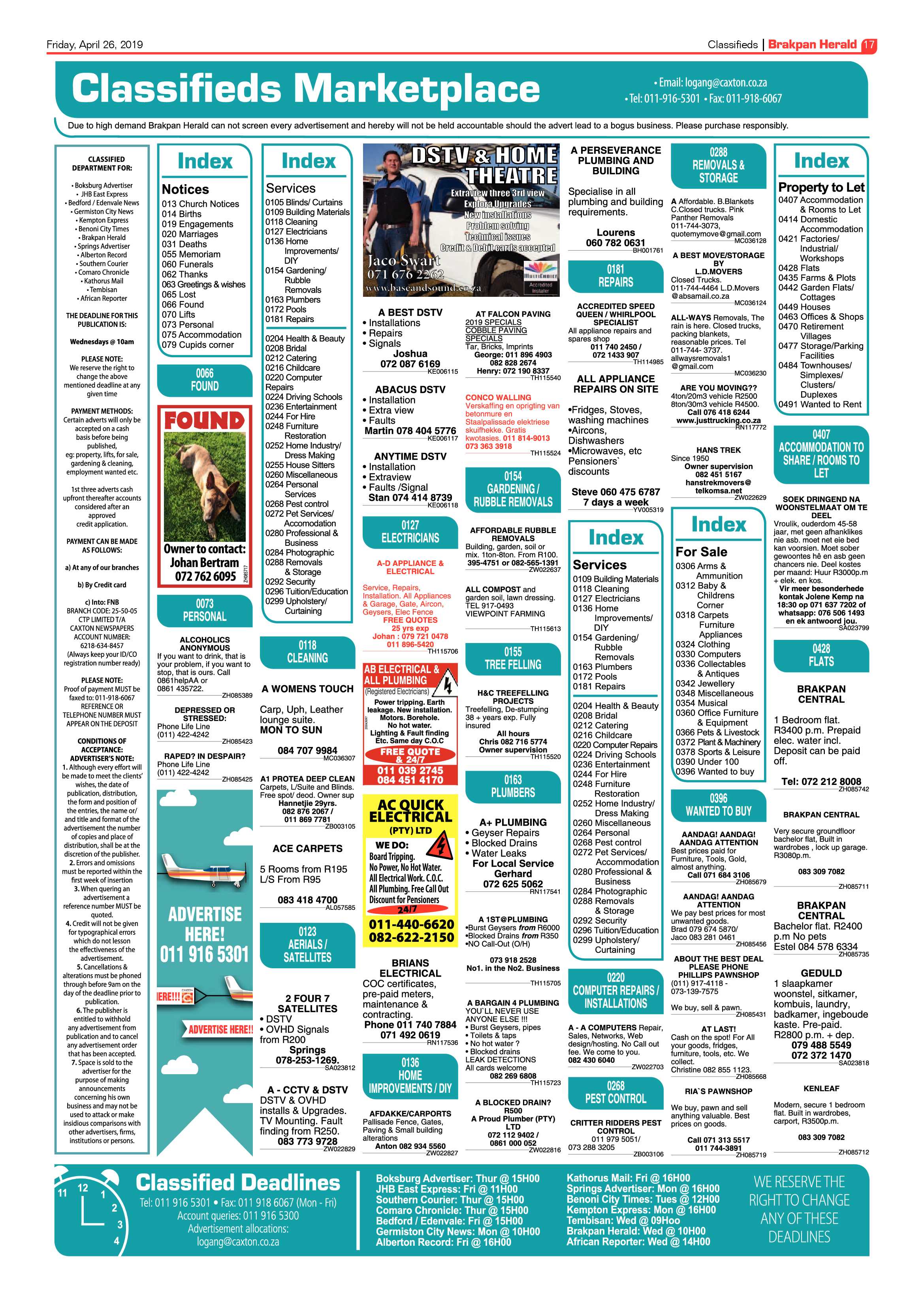 Brakpan Herald 26 April 2019 page 17