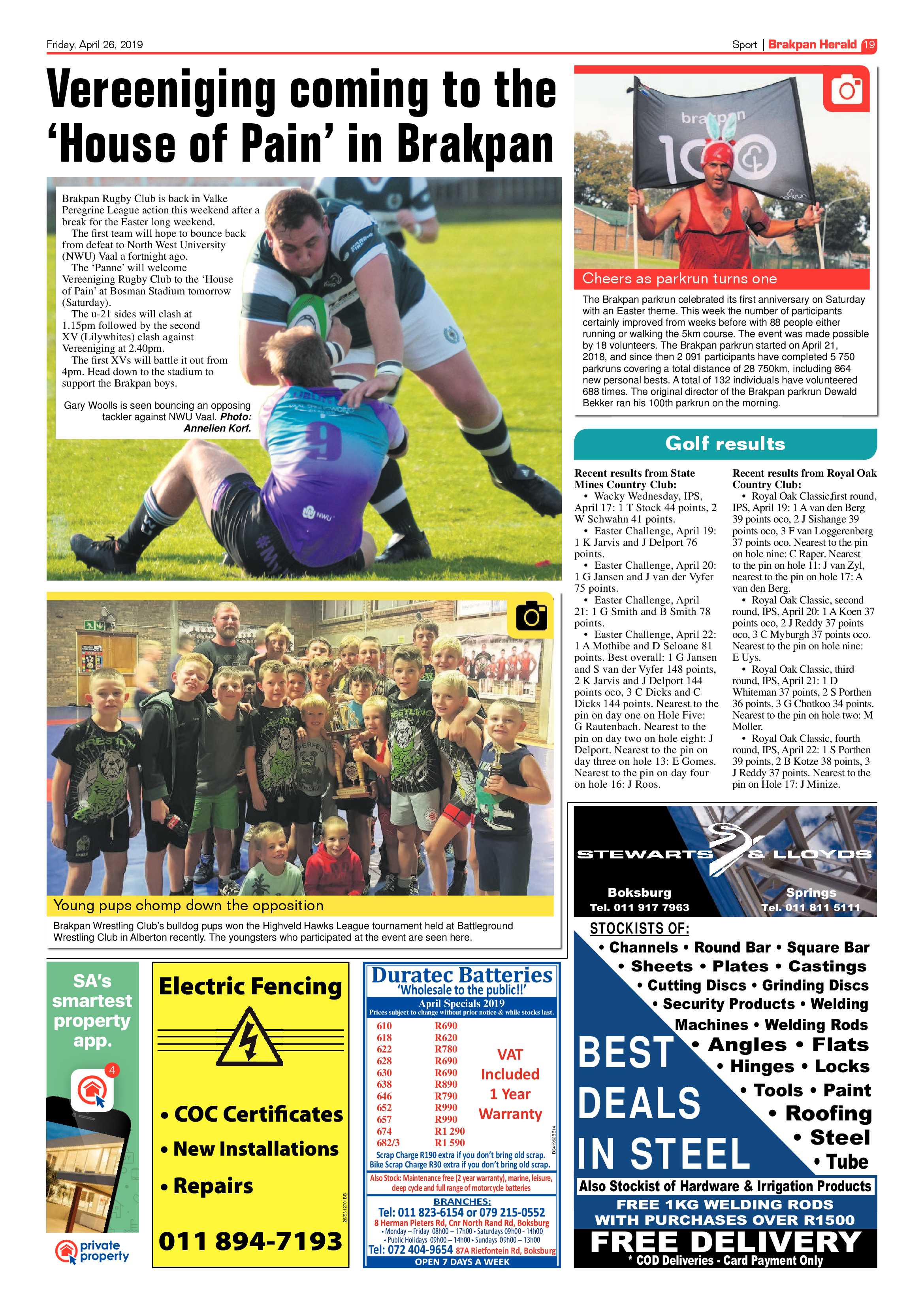 Brakpan Herald 26 April 2019 page 19