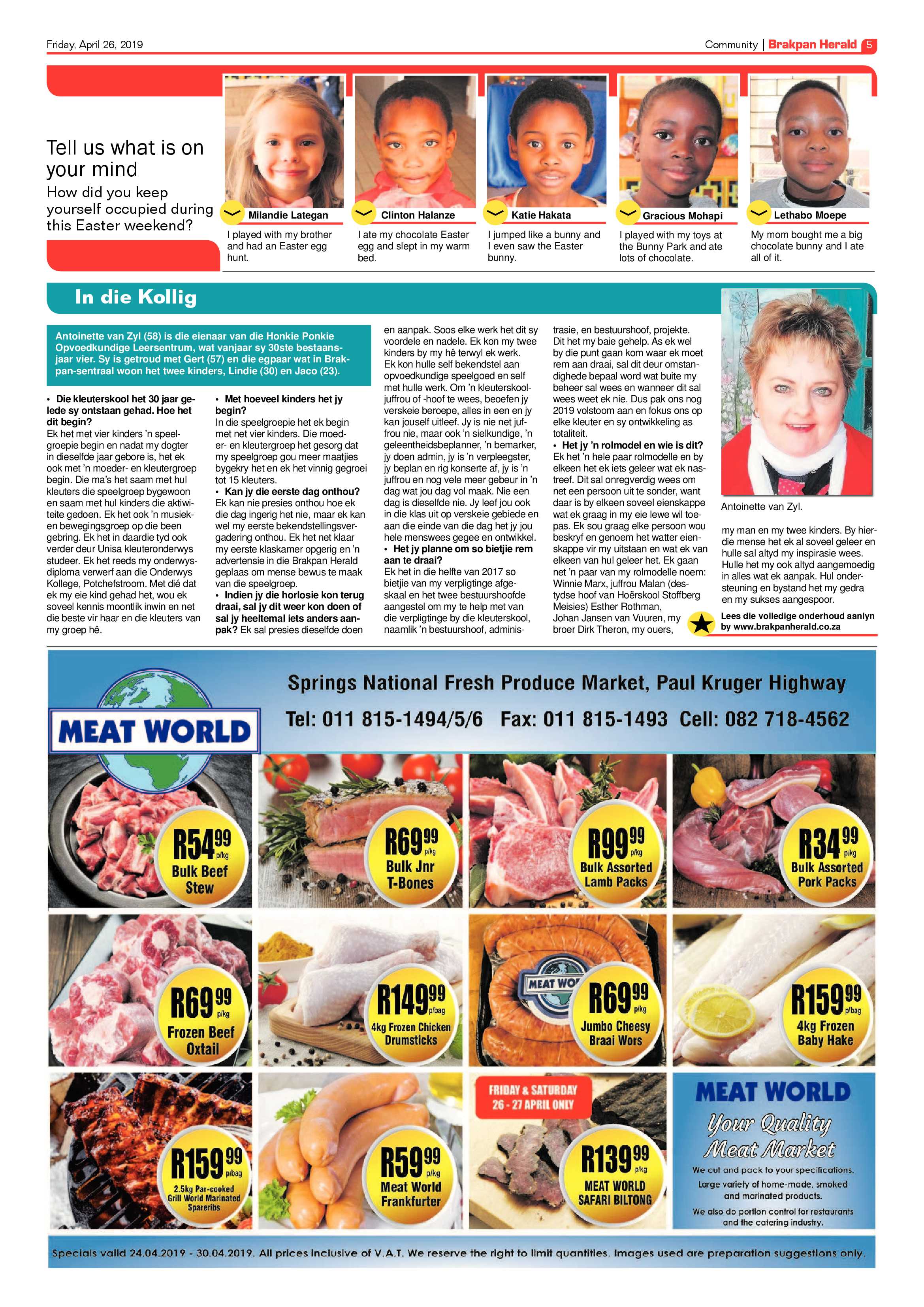 Brakpan Herald 26 April 2019 page 5