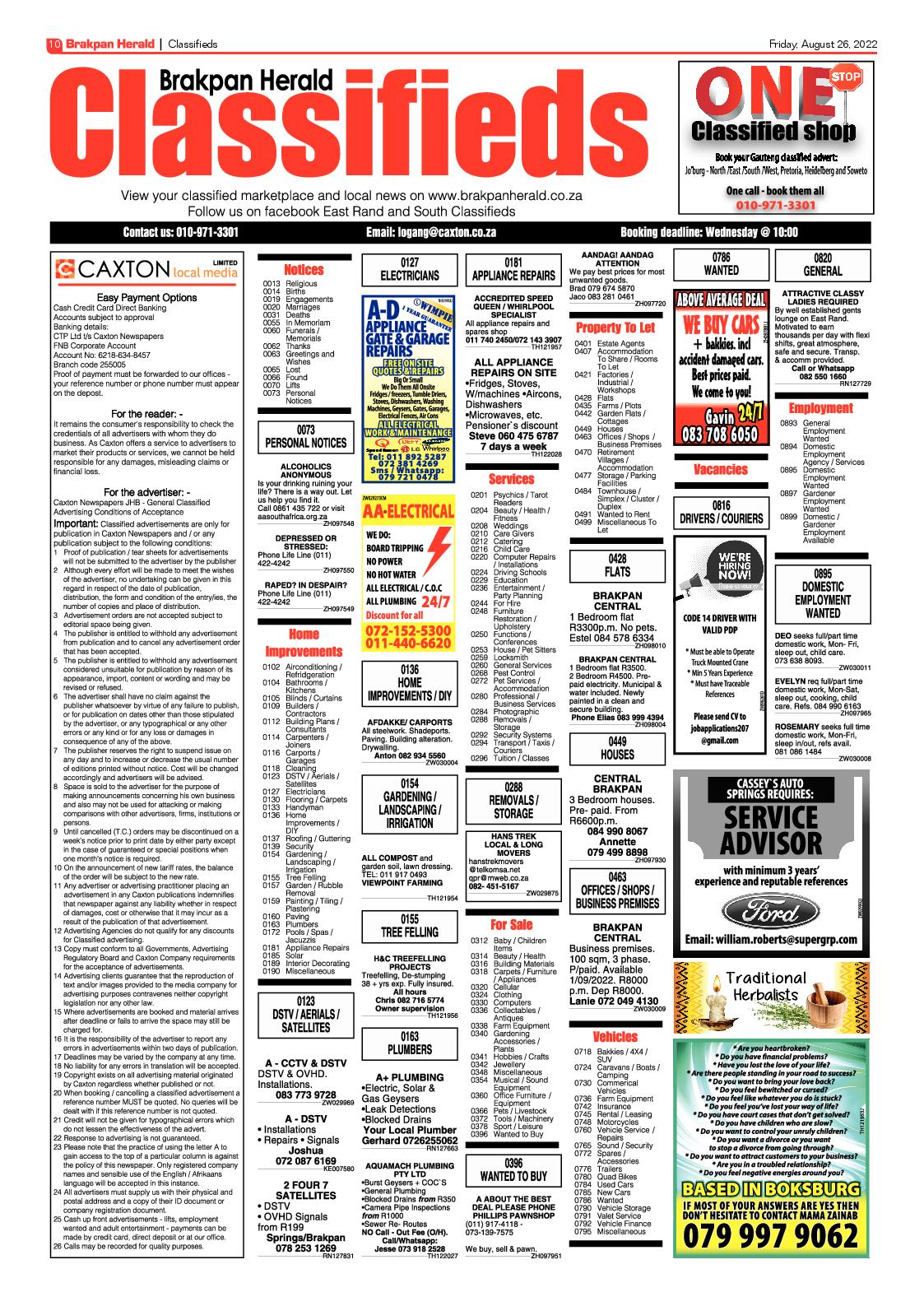 Brakpan Herald 26 Aug 2022 page 10