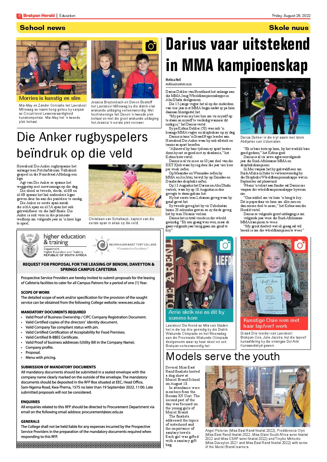 Brakpan Herald 26 Aug 2022 page 8