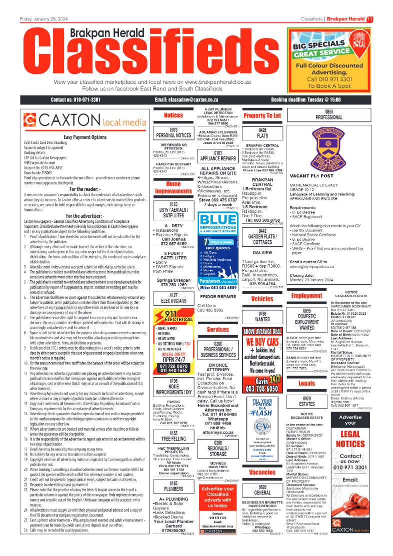 Brakpan Herald 26 January 2024 page 11