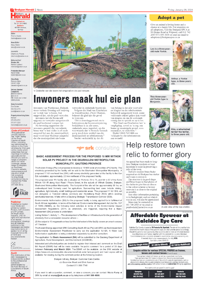 Brakpan Herald 26 January 2024 page 2