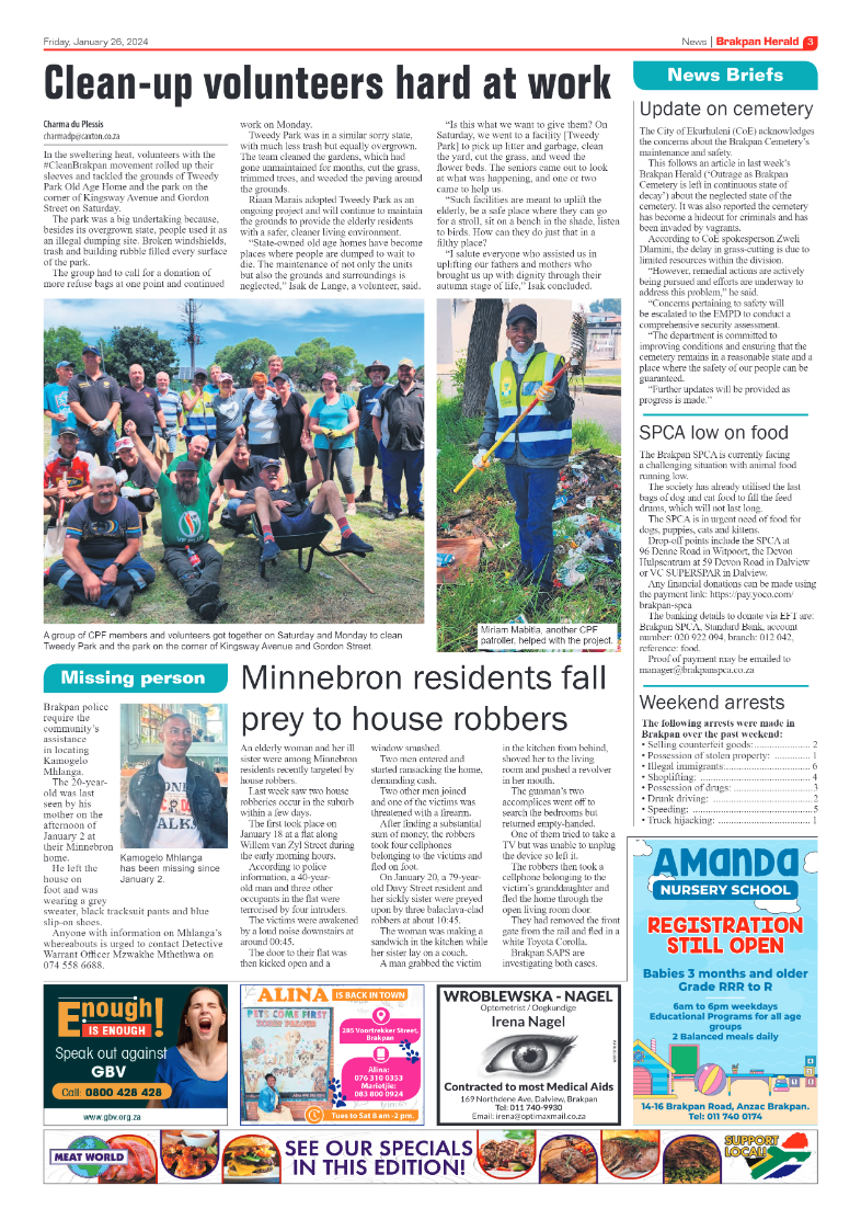 Brakpan Herald 26 January 2024 page 3