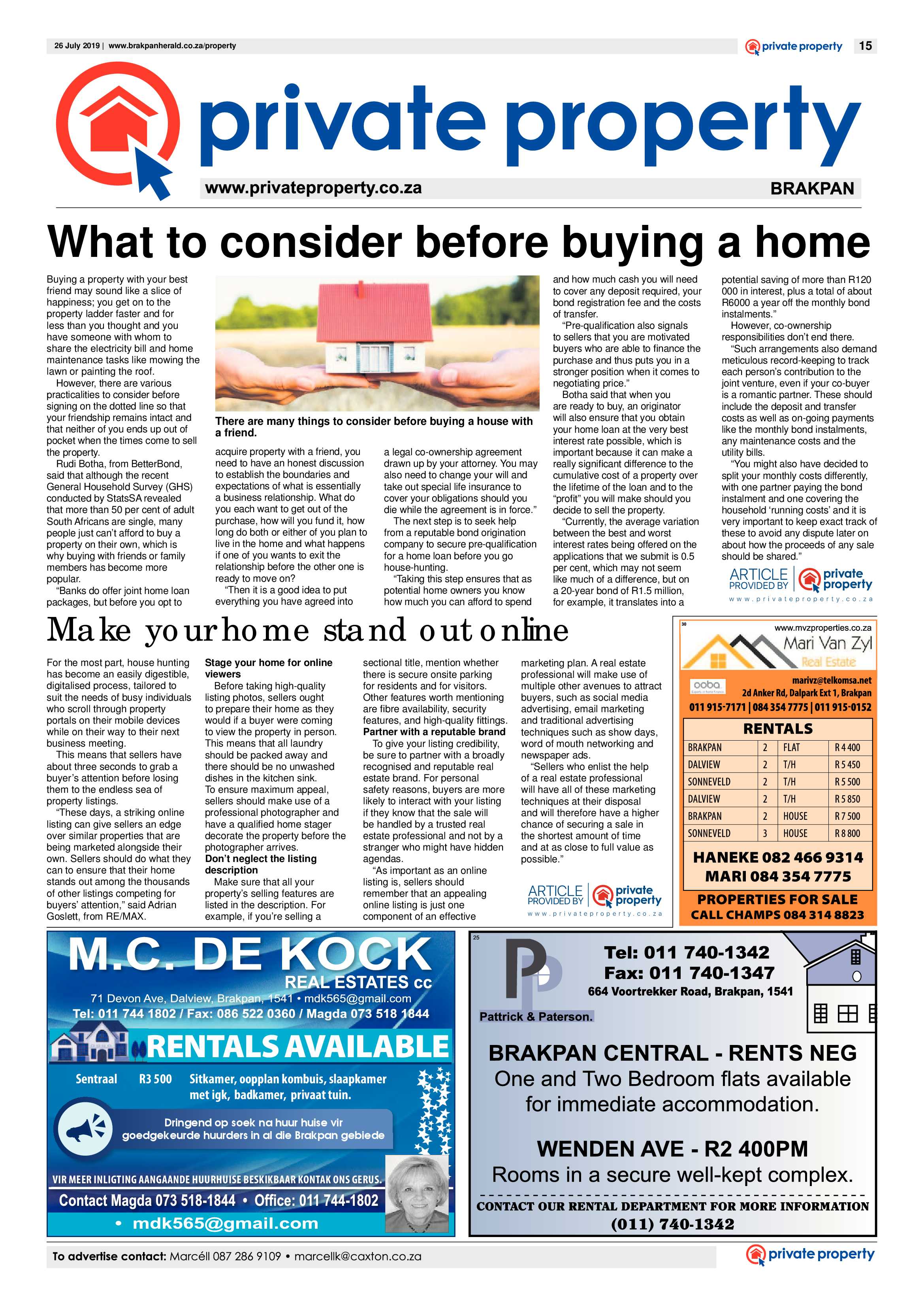 Brakpan Herald 26 July 2019 page 15