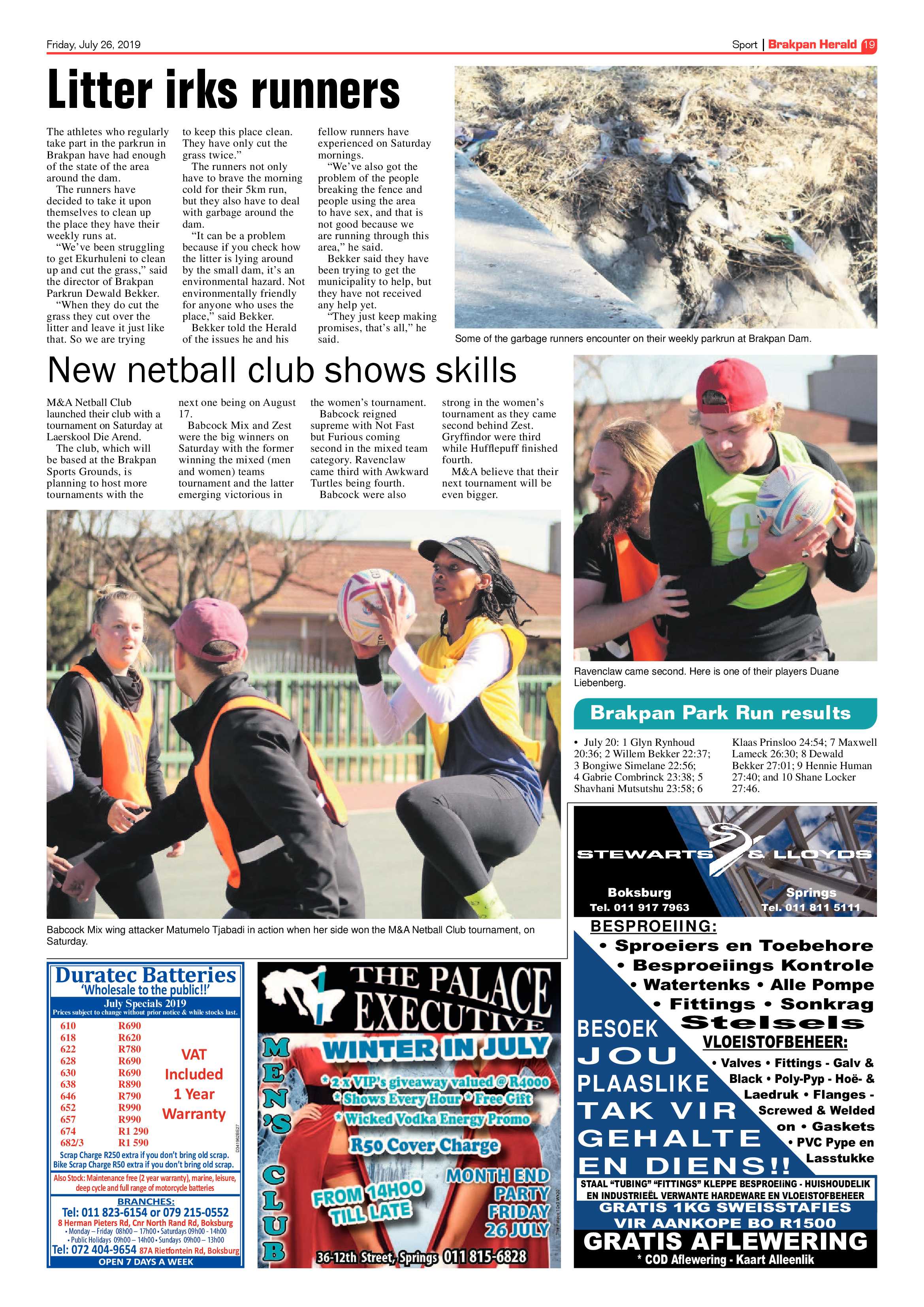 Brakpan Herald 26 July 2019 page 19