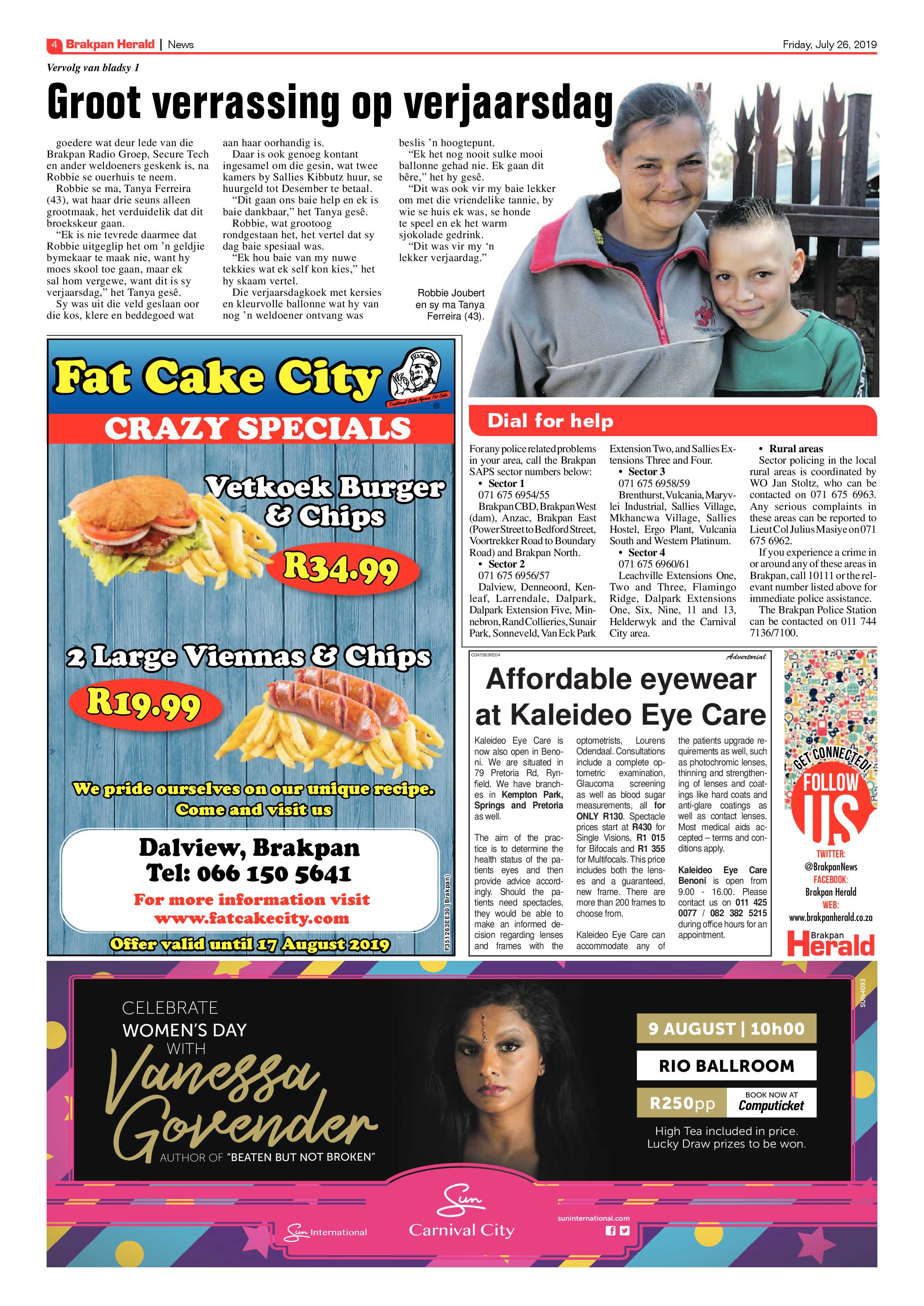Brakpan Herald 26 July 2019 page 4