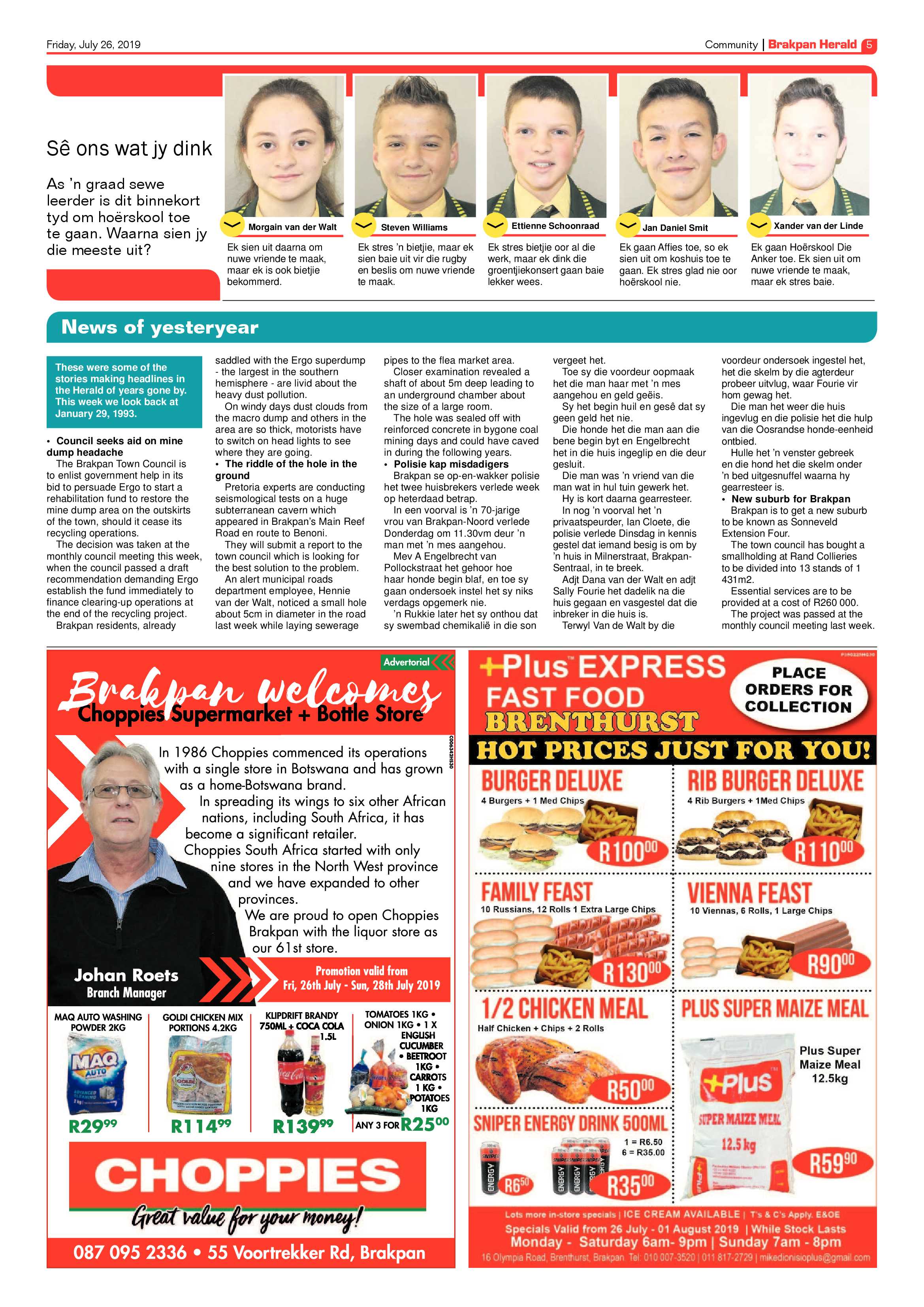 Brakpan Herald 26 July 2019 page 5