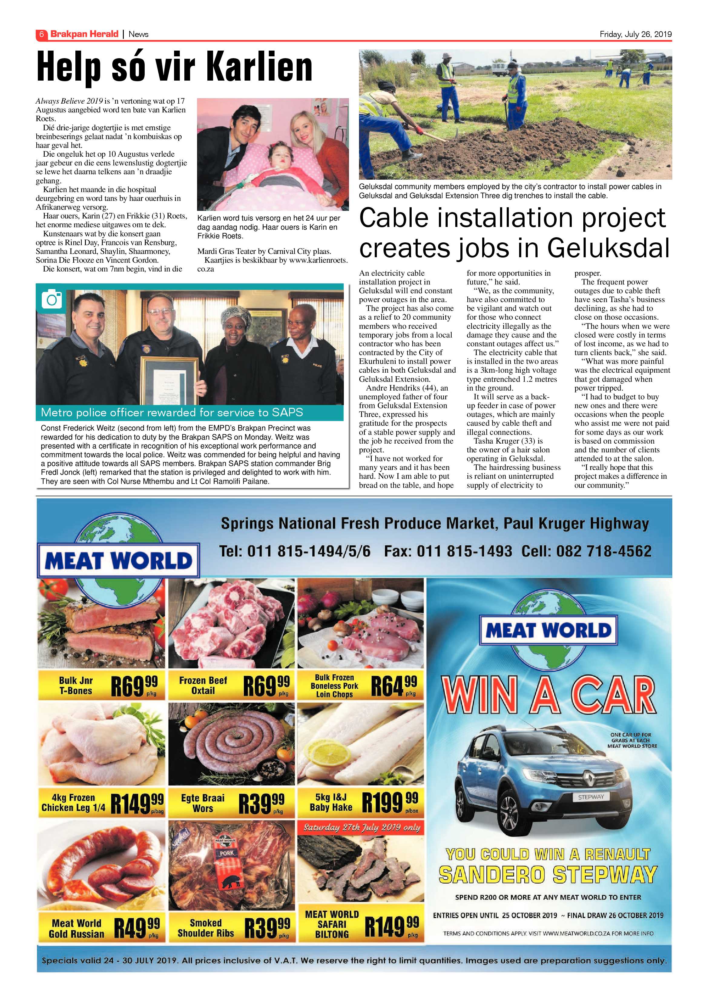 Brakpan Herald 26 July 2019 page 6