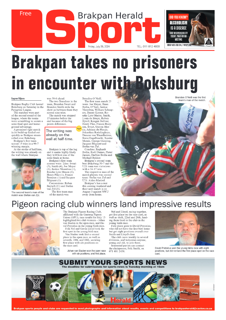 Brakpan Herald 26 July 2024 page 12