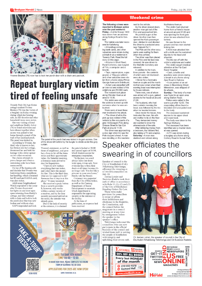 Brakpan Herald 26 July 2024 page 2