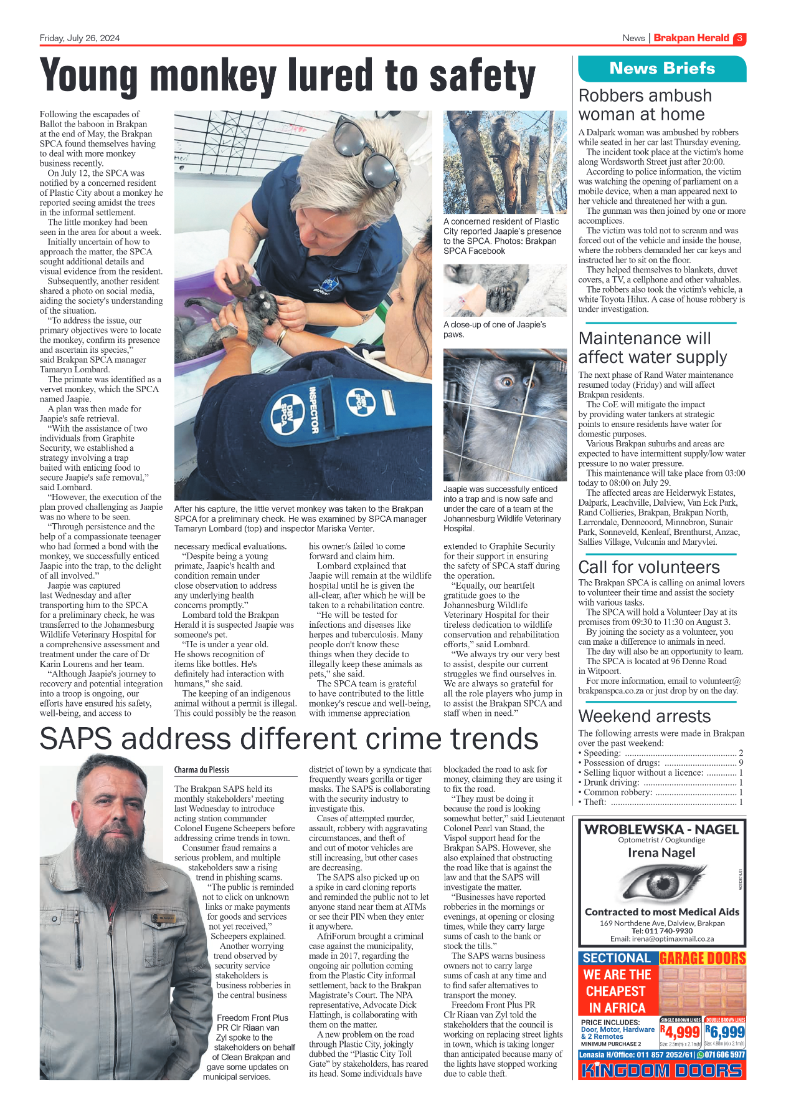 Brakpan Herald 26 July 2024 page 3